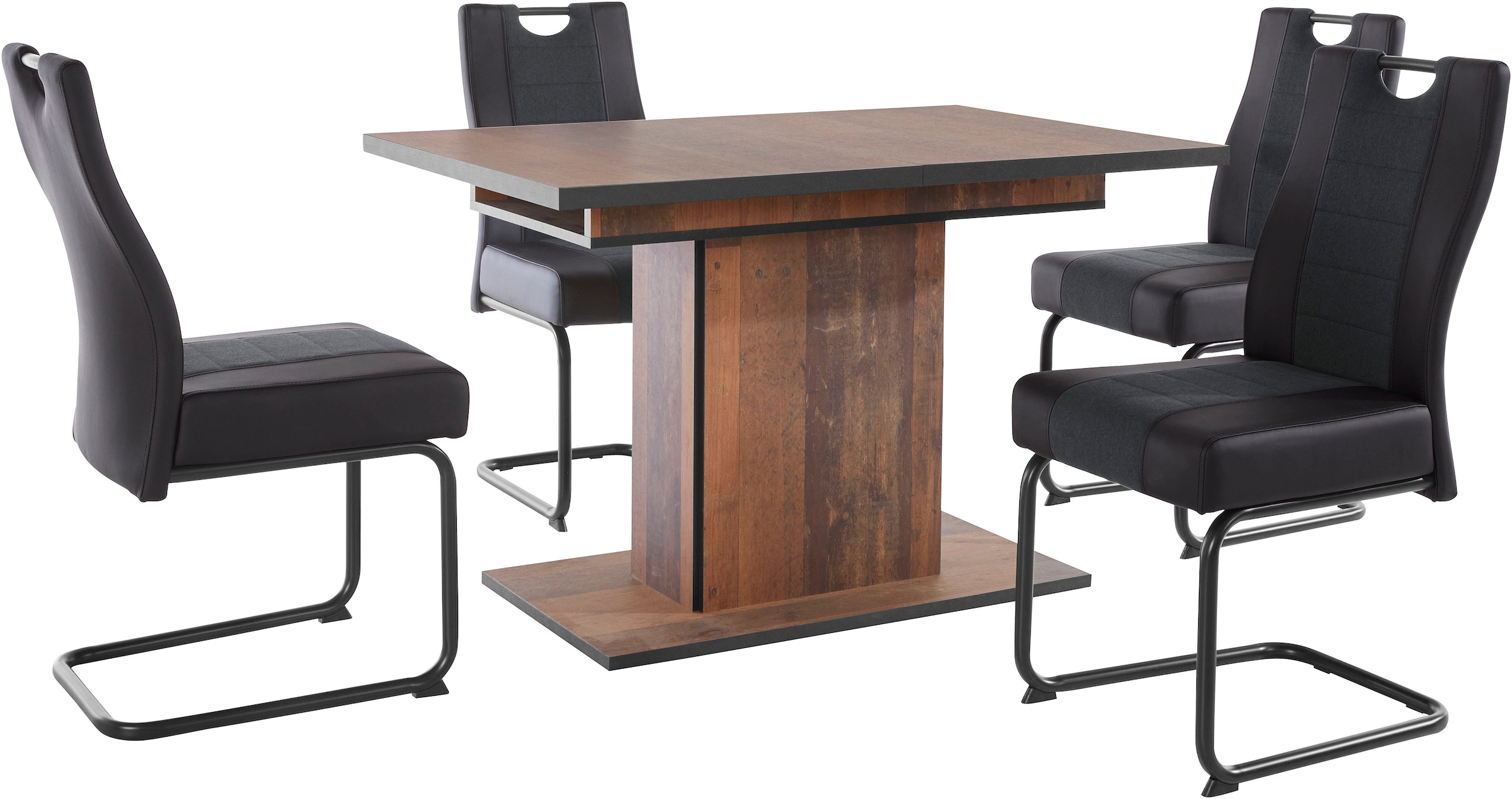 HELA Essgruppe Set, 5 Stk. tlg. bestehend aus 4x Erika Stuhl & 1x Ariana Ti günstig online kaufen