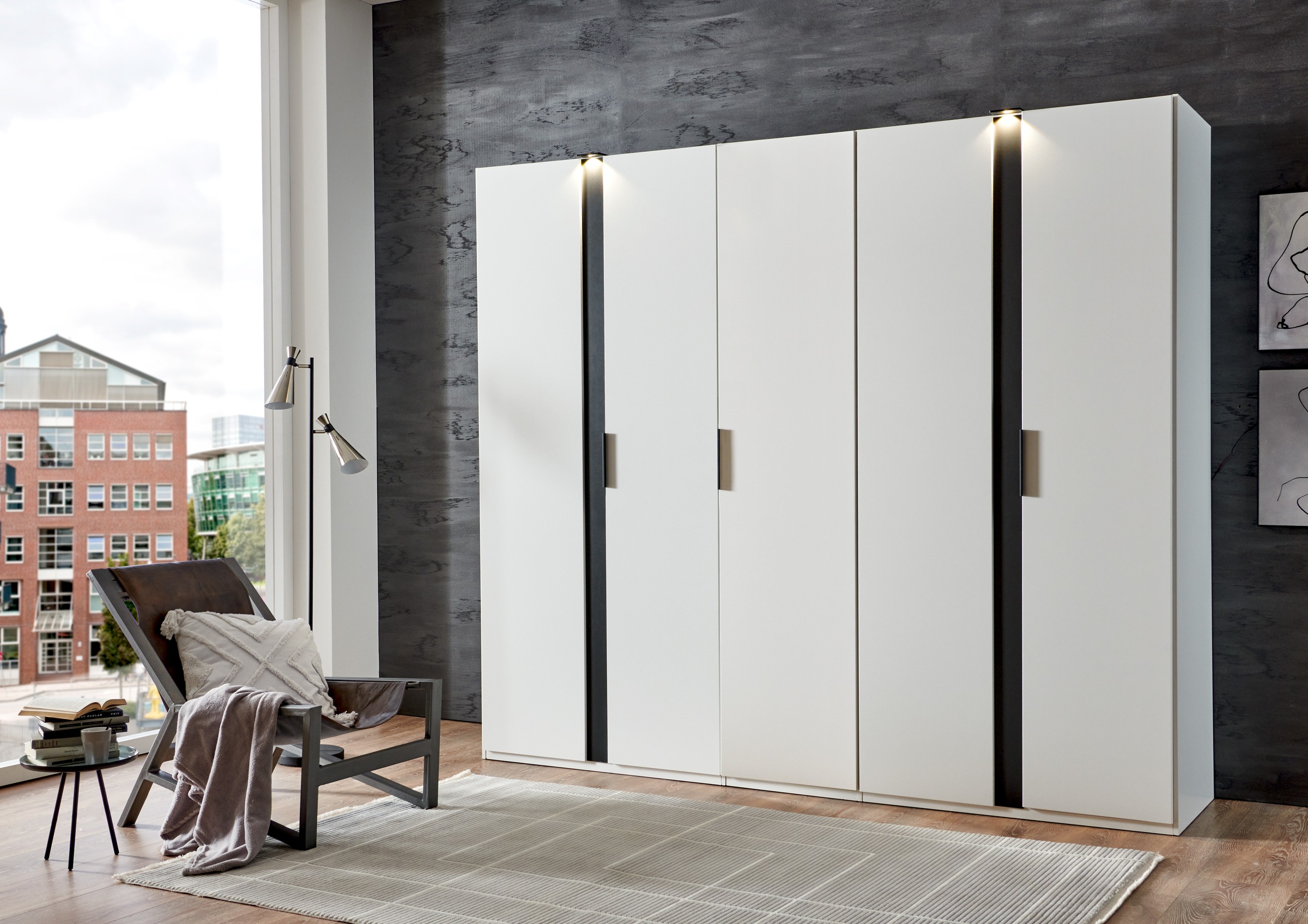 Wimex Drehtürenschrank "Rimini by fresh to go, weiß oder graphit mit schwar günstig online kaufen