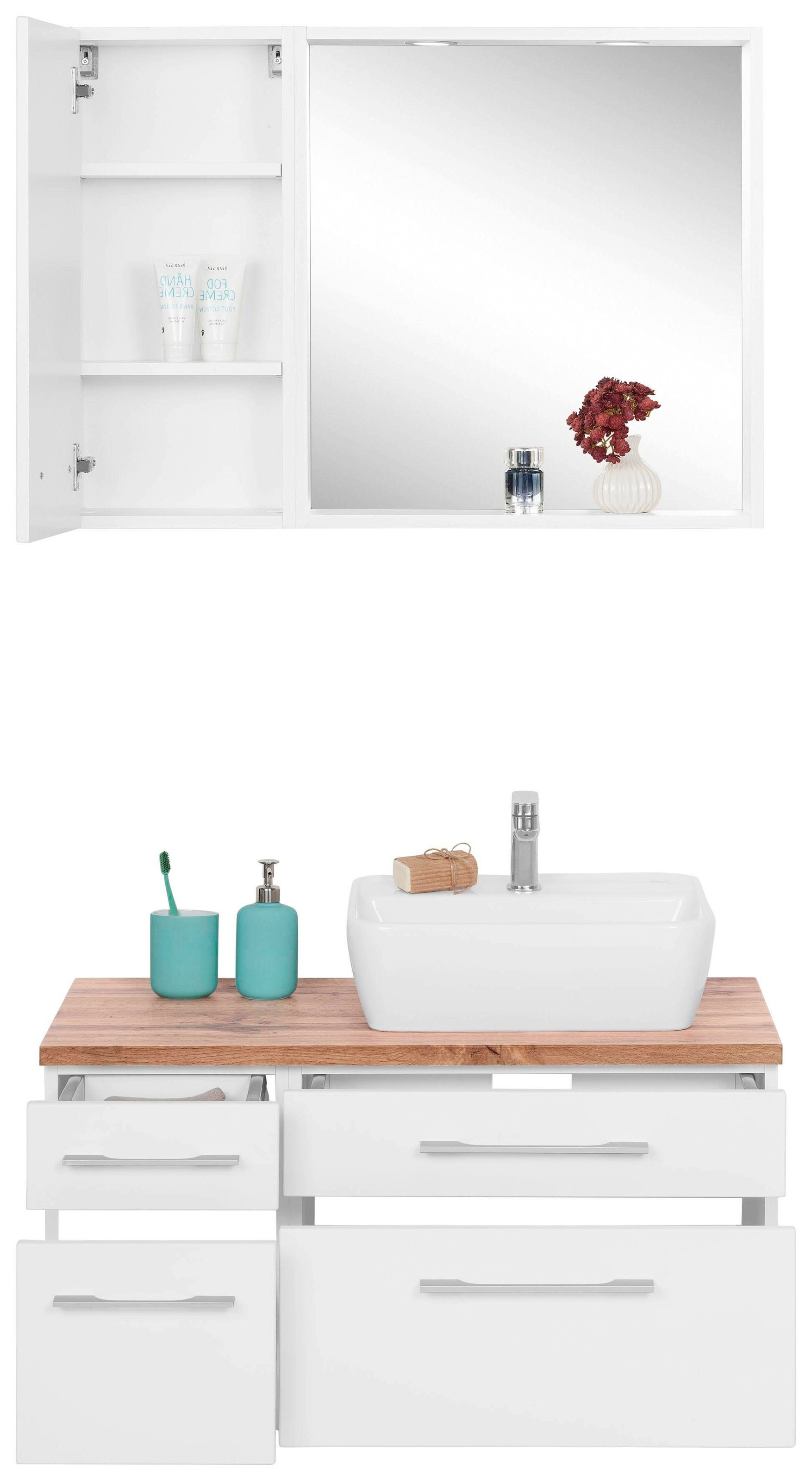 welltime Badmöbel-Set »Davos« 3 Stk. tlg. günstig online kaufen