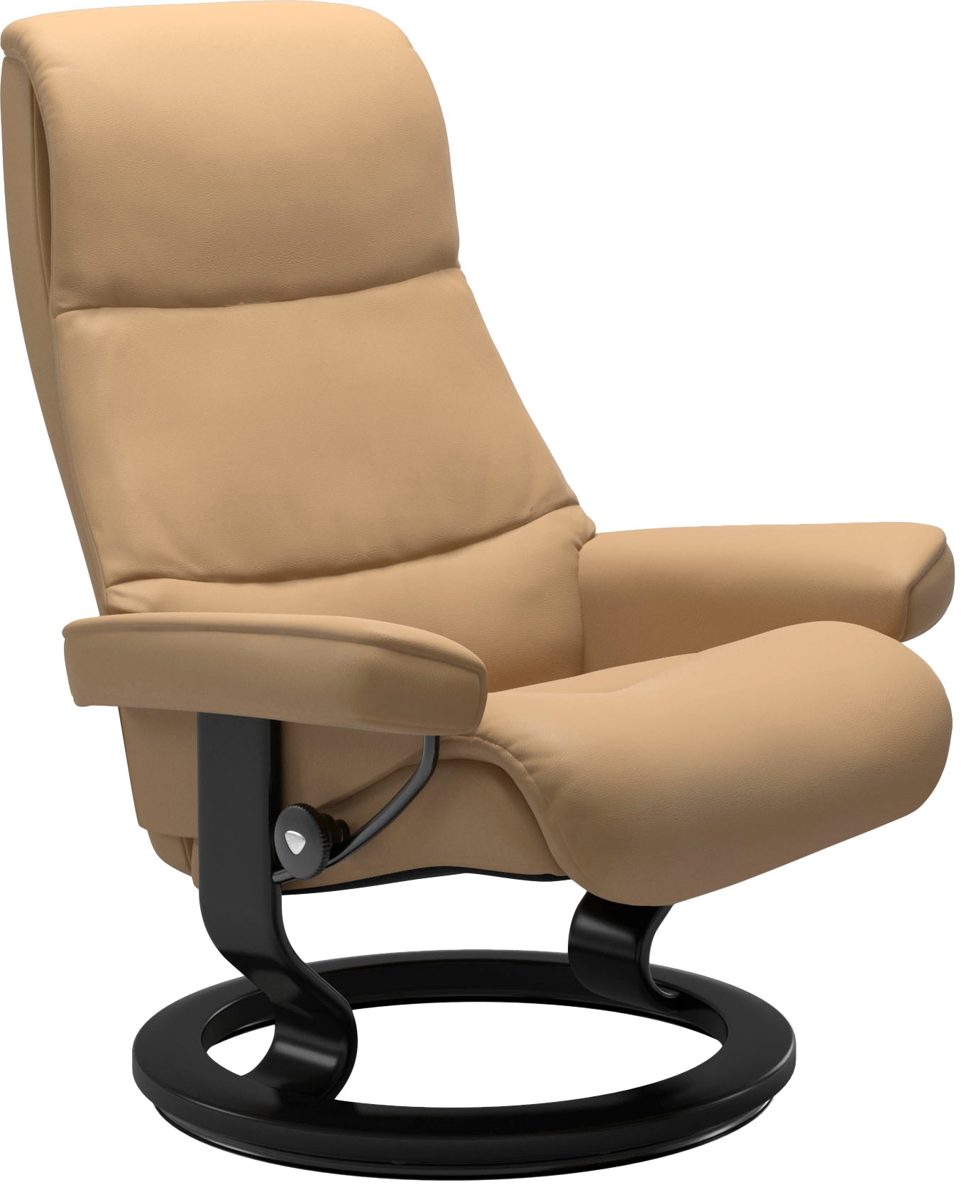 Stressless® Relaxsessel »View«, (Set, Relaxsessel mit Hocker), mit Classic Base, Größe S,Gestell Schwarz