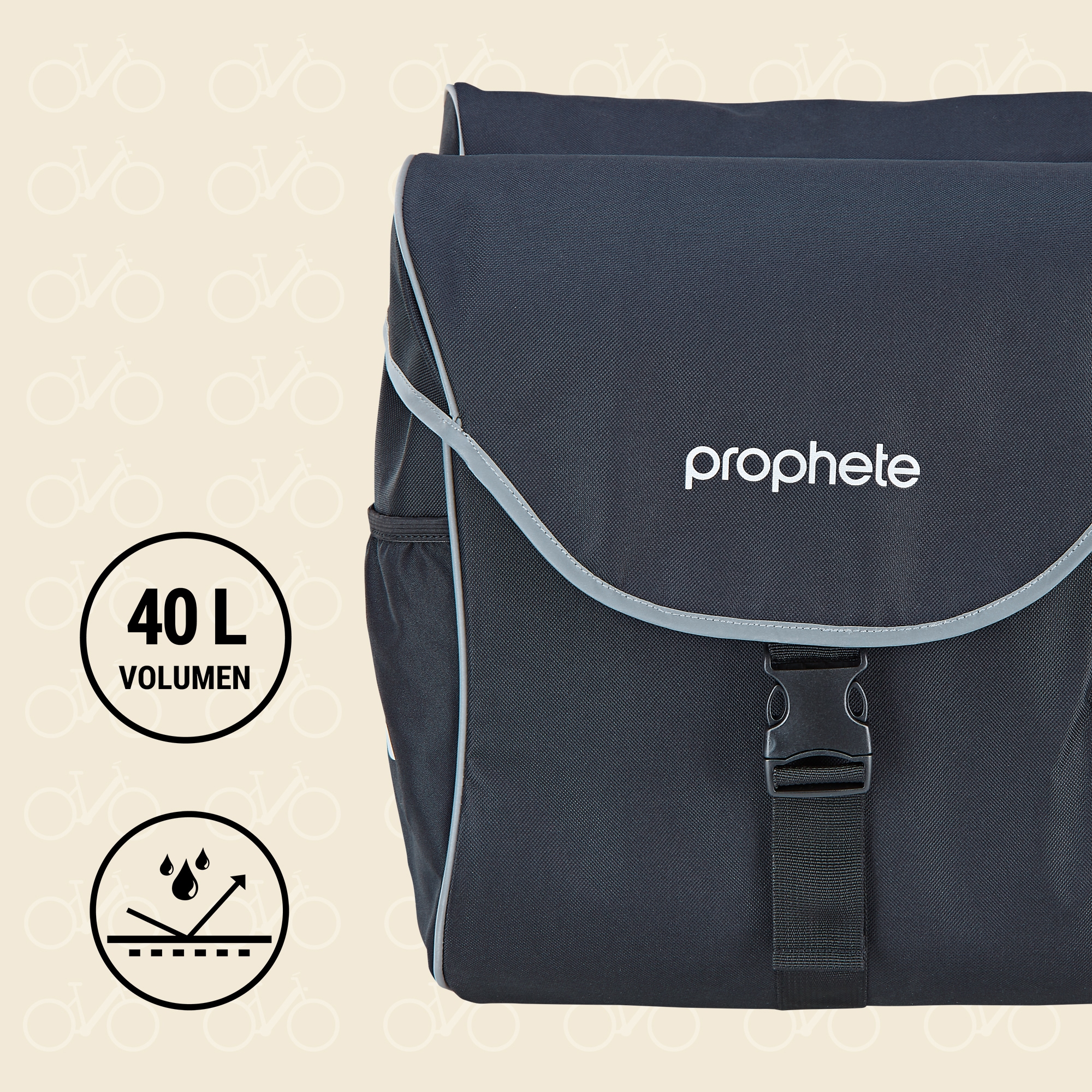 Prophete Fahrradtasche »Doppelpacktasche«