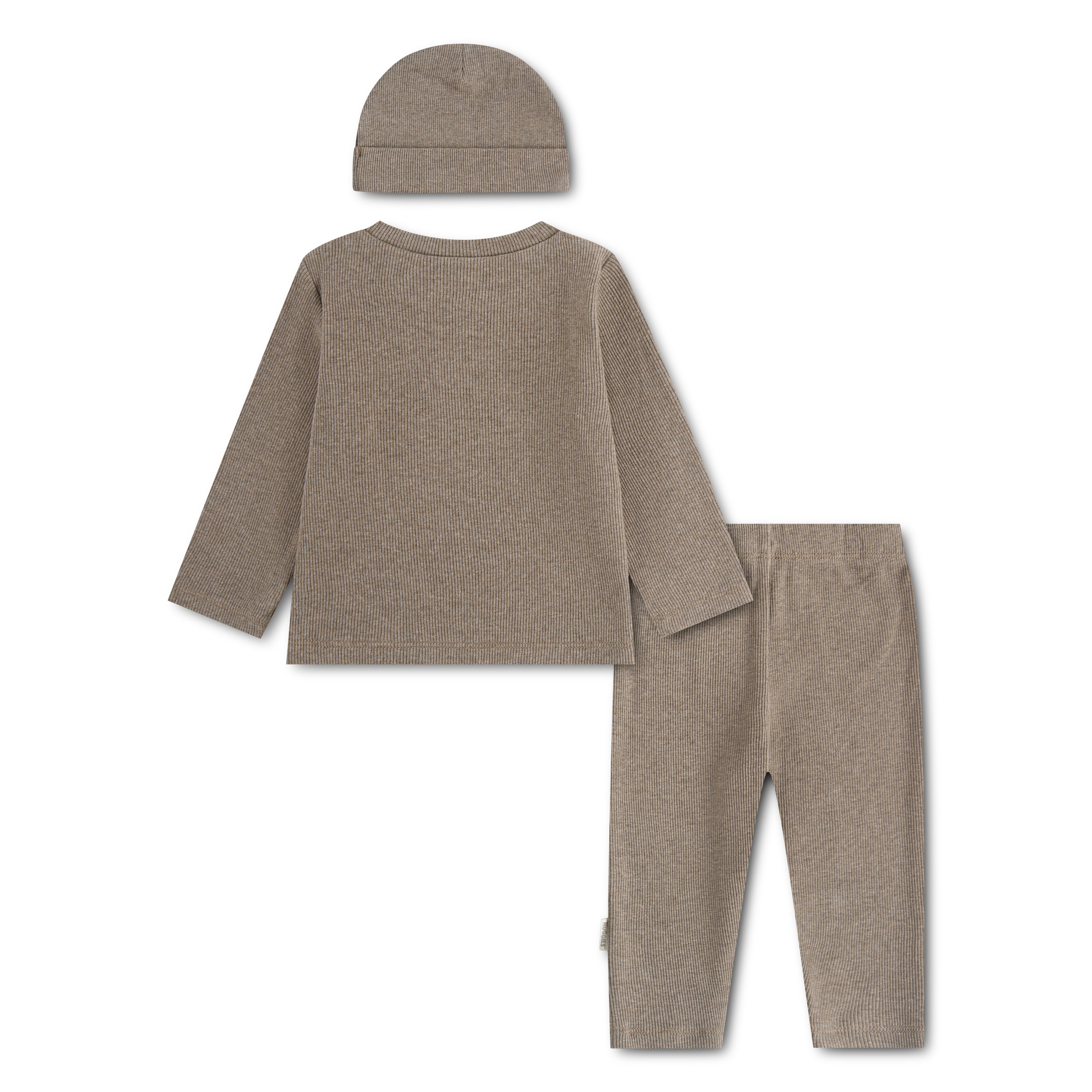 HUGGIES babywear Langarmshirt & Hose »HUGN PANT SET + ATTACHMENT« Set, 3 mit Bärchenapplikation und passender Mütze