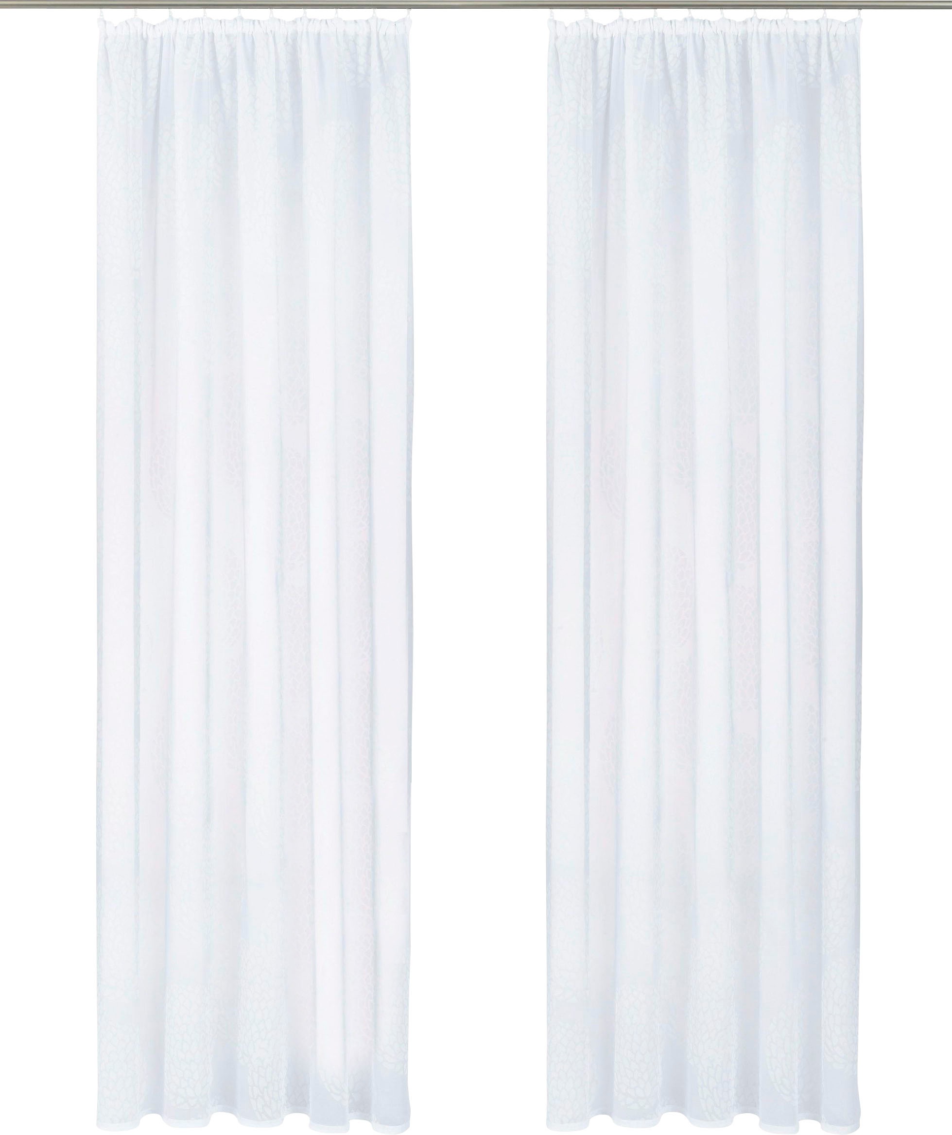 my home Gardine »Belem« Kräuselband 1 Stk. tlg. 1 bzw. 2 Schals, Vorhang, F günstig online kaufen