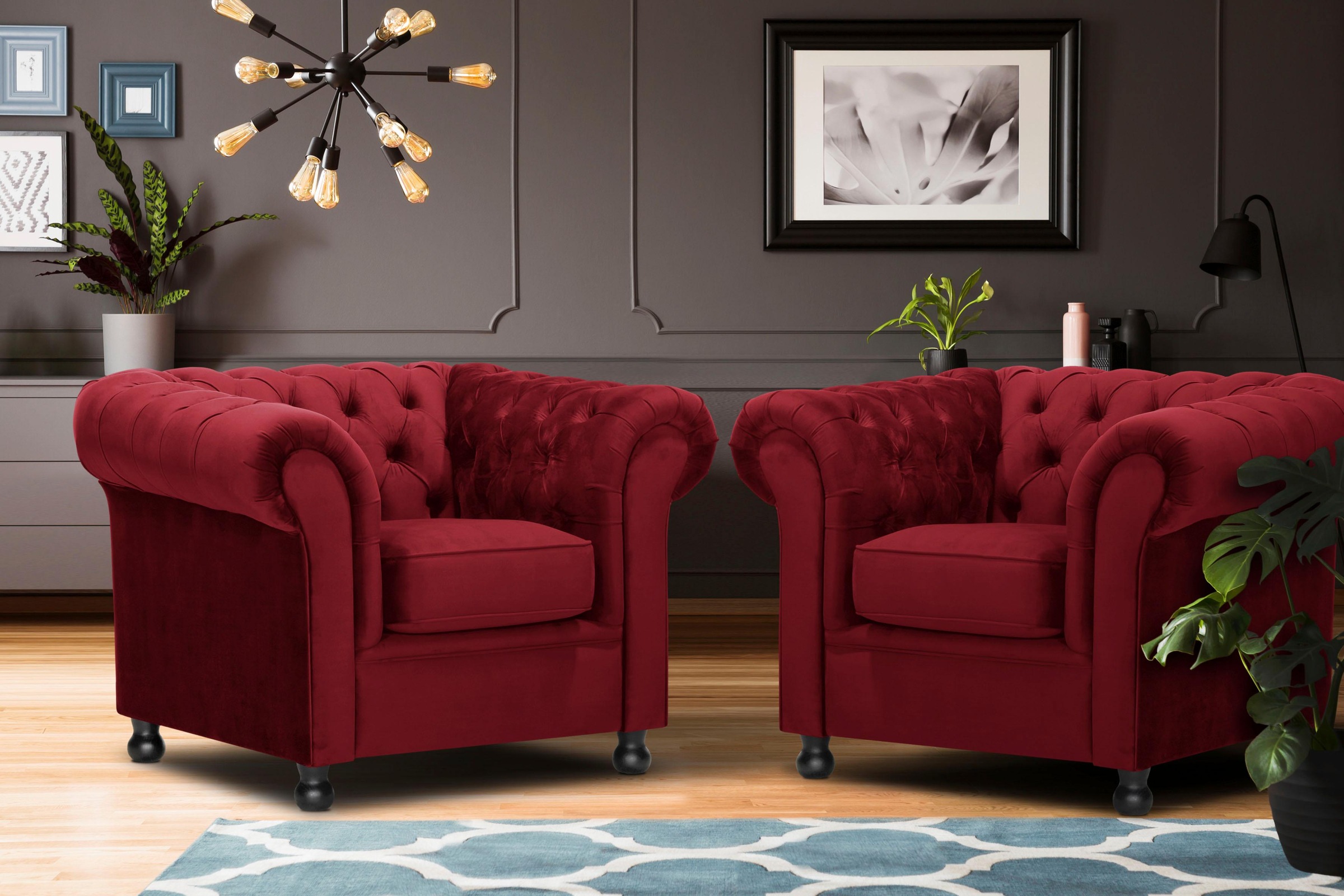 Home affaire Sessel "Chesterfield Home" mit edler Knopfheftung und typische günstig online kaufen