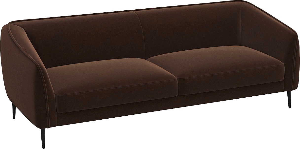 FLEXLUX 3-Sitzer »Belle Designsofa, Couch, bequem durch Kaltschaum im Sitz«, Skandinavisches Design, In hochwertiger Verarbeitung