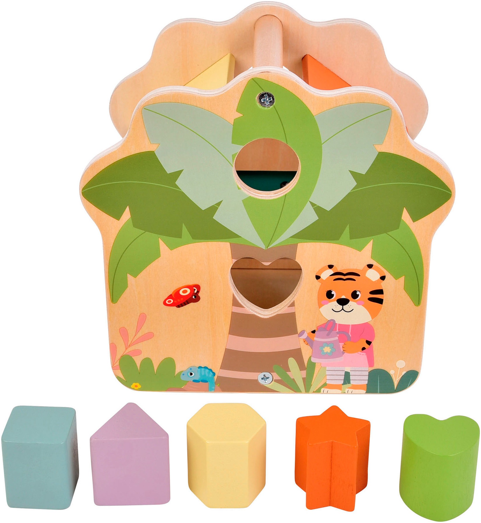 Small Foot Steckspielzeug »Steckwürfel Haus Jungle F.«