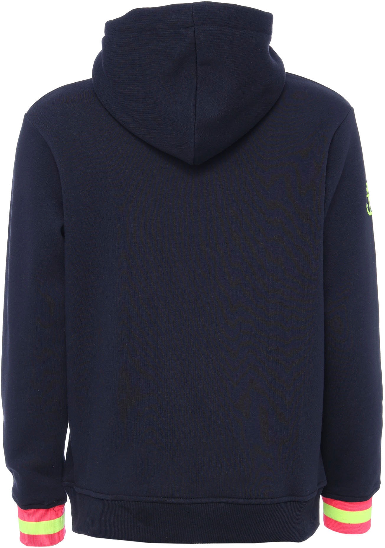 Zwillingsherz Hoodie, mit Aufschrift Moin und Anker in Neonfarben