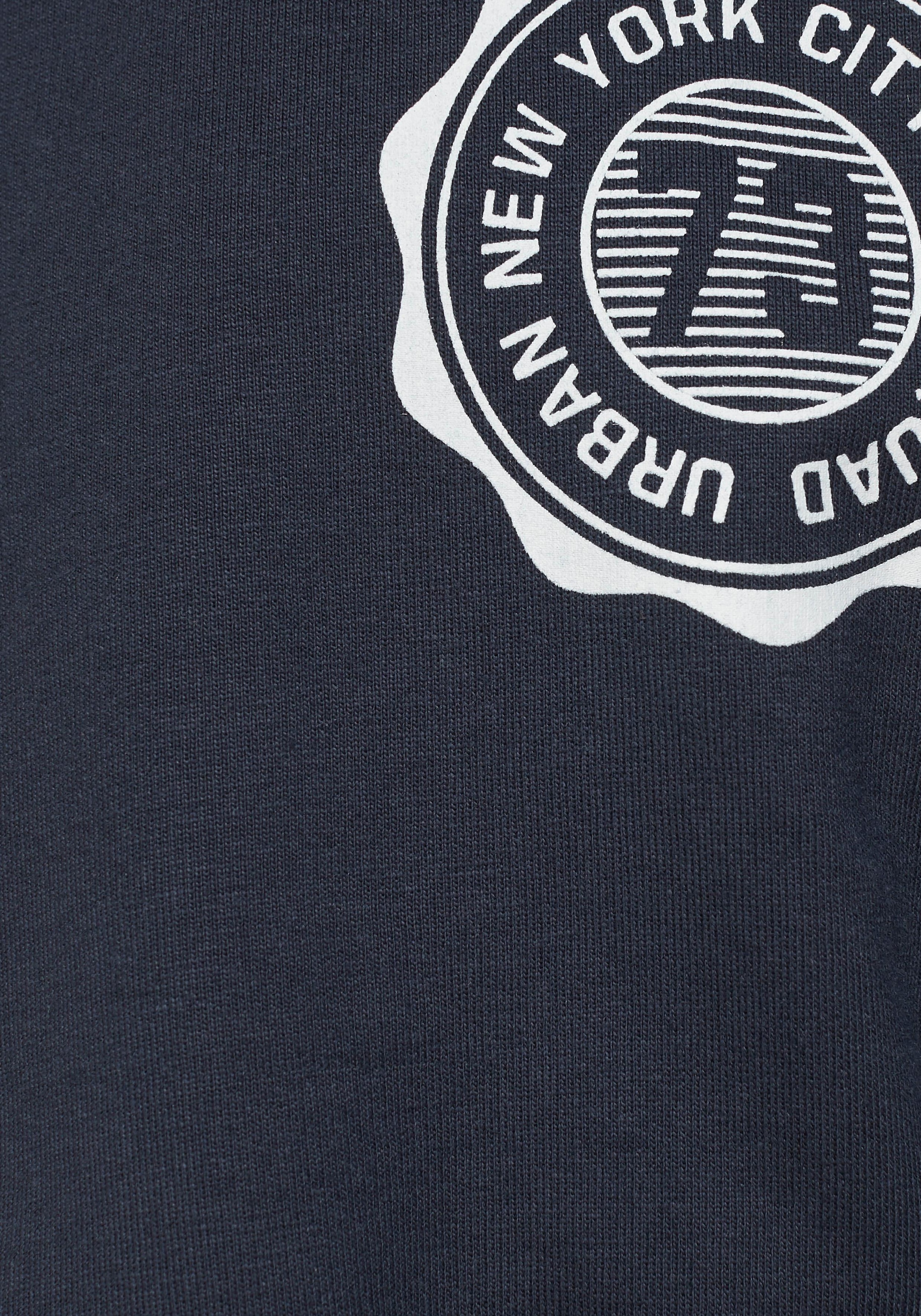 KIDSWORLD Kapuzensweatshirt »Shirt mit Ärmelprint« Langarm,  mit stylischem Print,  mit Kapuze,  aus Baumwolle