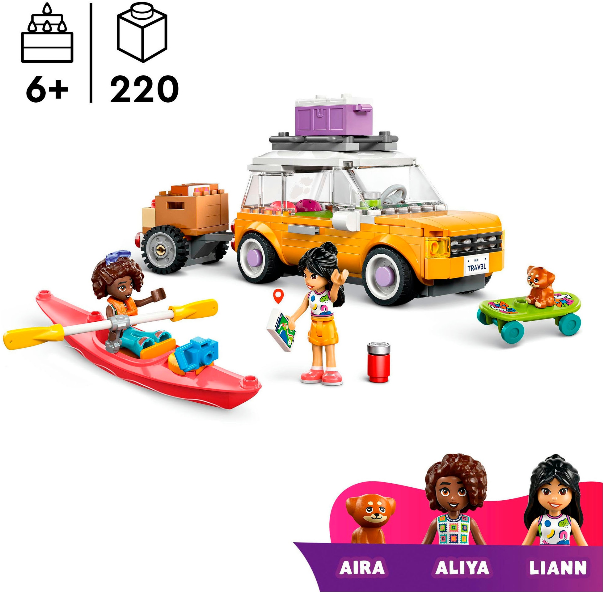 LEGO® Konstruktionsspielsteine »Abenteuertrip mit Freunden (42659), LEGO Friends«, (220 St.), Made in Europe