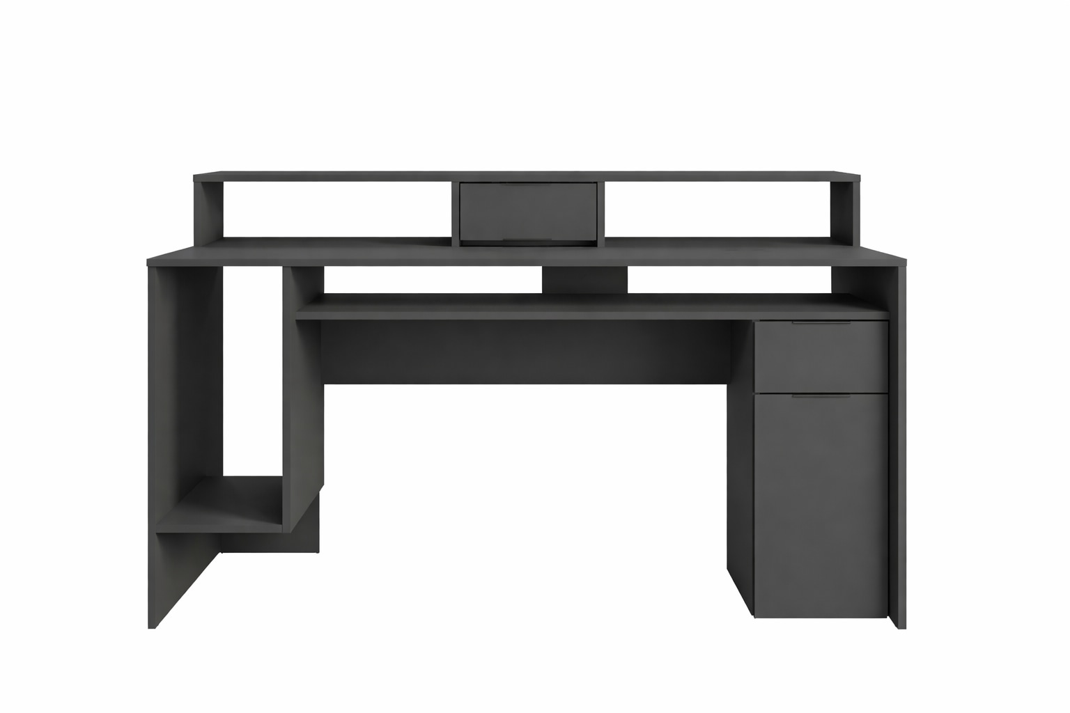 OTTO home Schreibtisch »Peoria Computertisch mit Monitoraufsatz & Towerfach, viel Stauraum« Büroschreibtisch, Gamingtisch mit Schublade, modern, Breite 160 cm