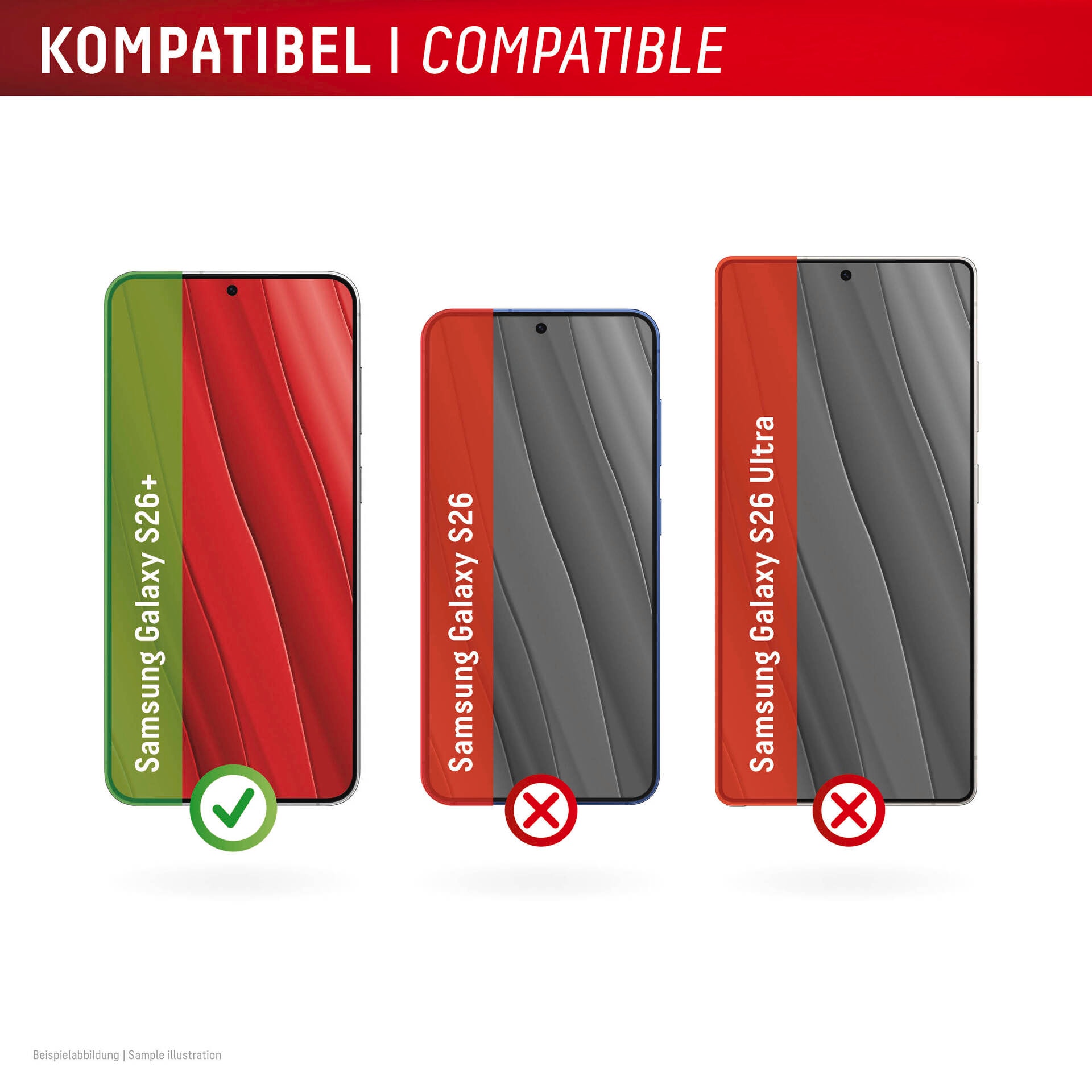 Displex Displayschutzglas »Real Glass Screen Protector inkl. Case mit MountMaster« für Samsung Galaxy S26+ Displayschutzfolie, Schutzfolie, Bildschirmschutz, kratz- & stoßfest
