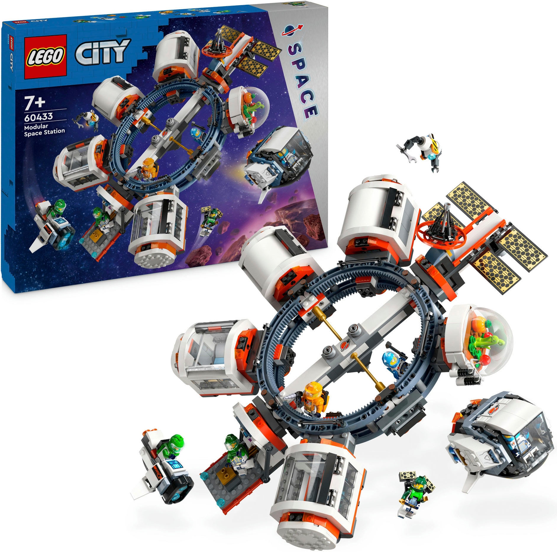 Konstruktionsspielsteine »Modulare Raumstation (60433), LEGO City«, (1097 St.), Made...