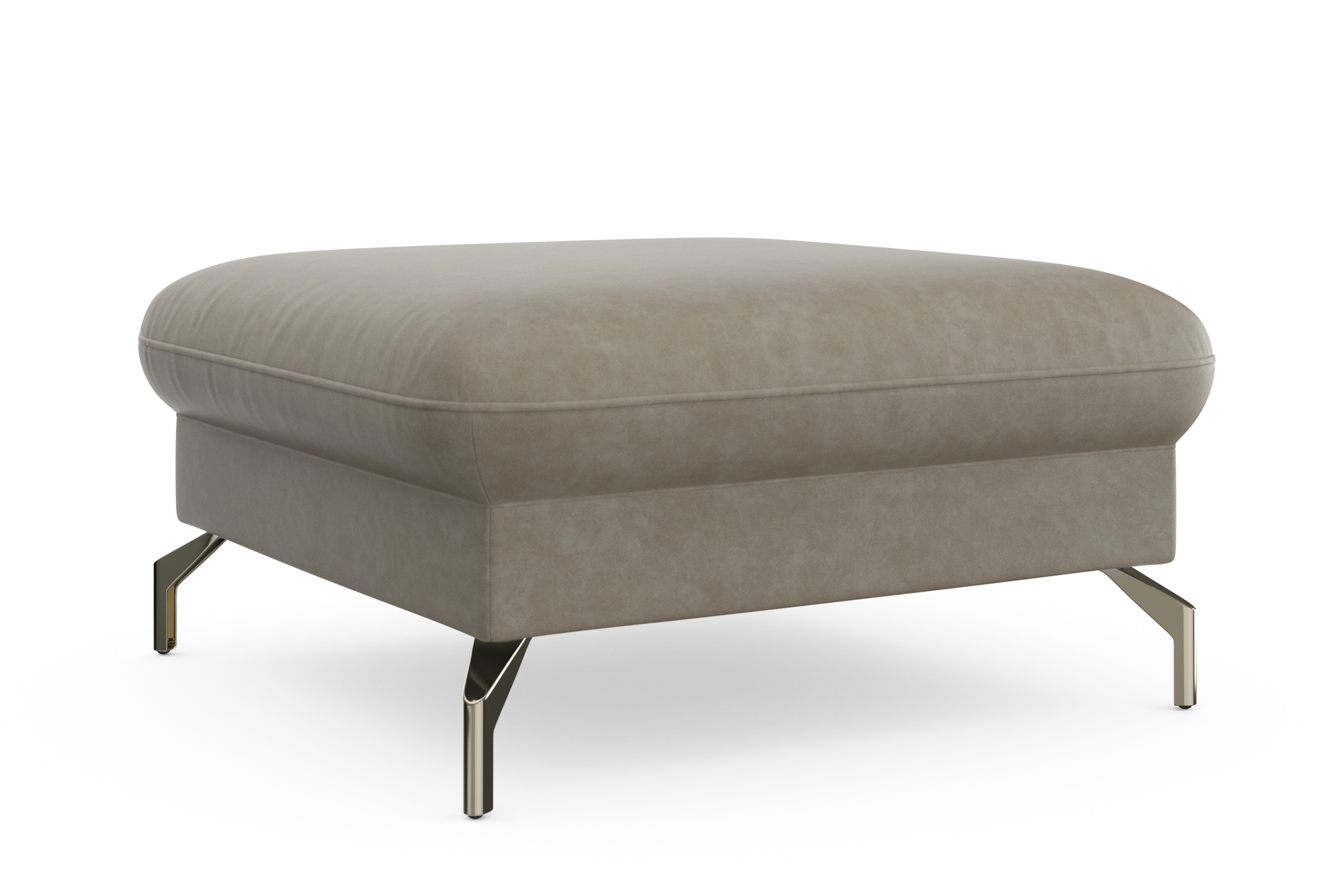 sit&more Hocker »Fashion«, inklusive Federkern, mit satinierten Nickelfüßen