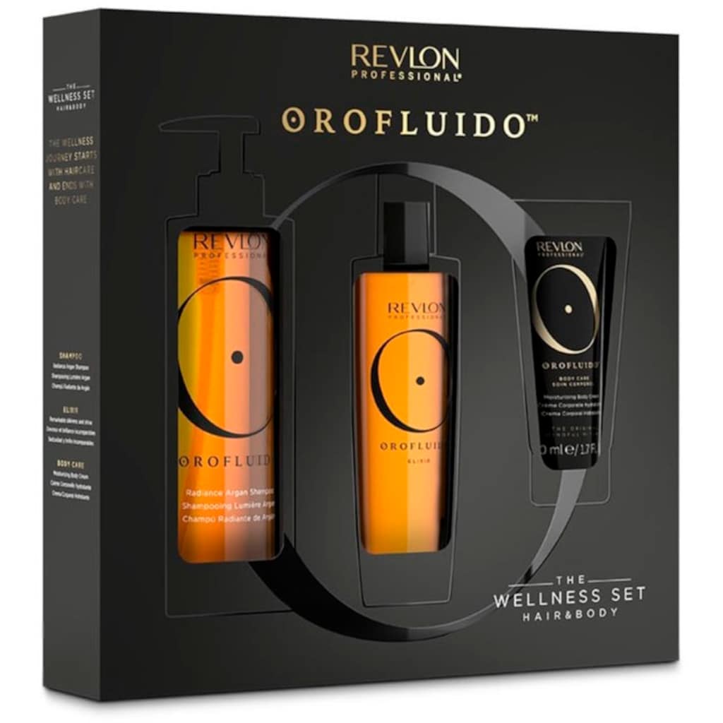 REVLON PROFESSIONAL Haarpflege-Set »Orofluido The Wellness Set Hair & Body«, (Set, 3 tlg.)