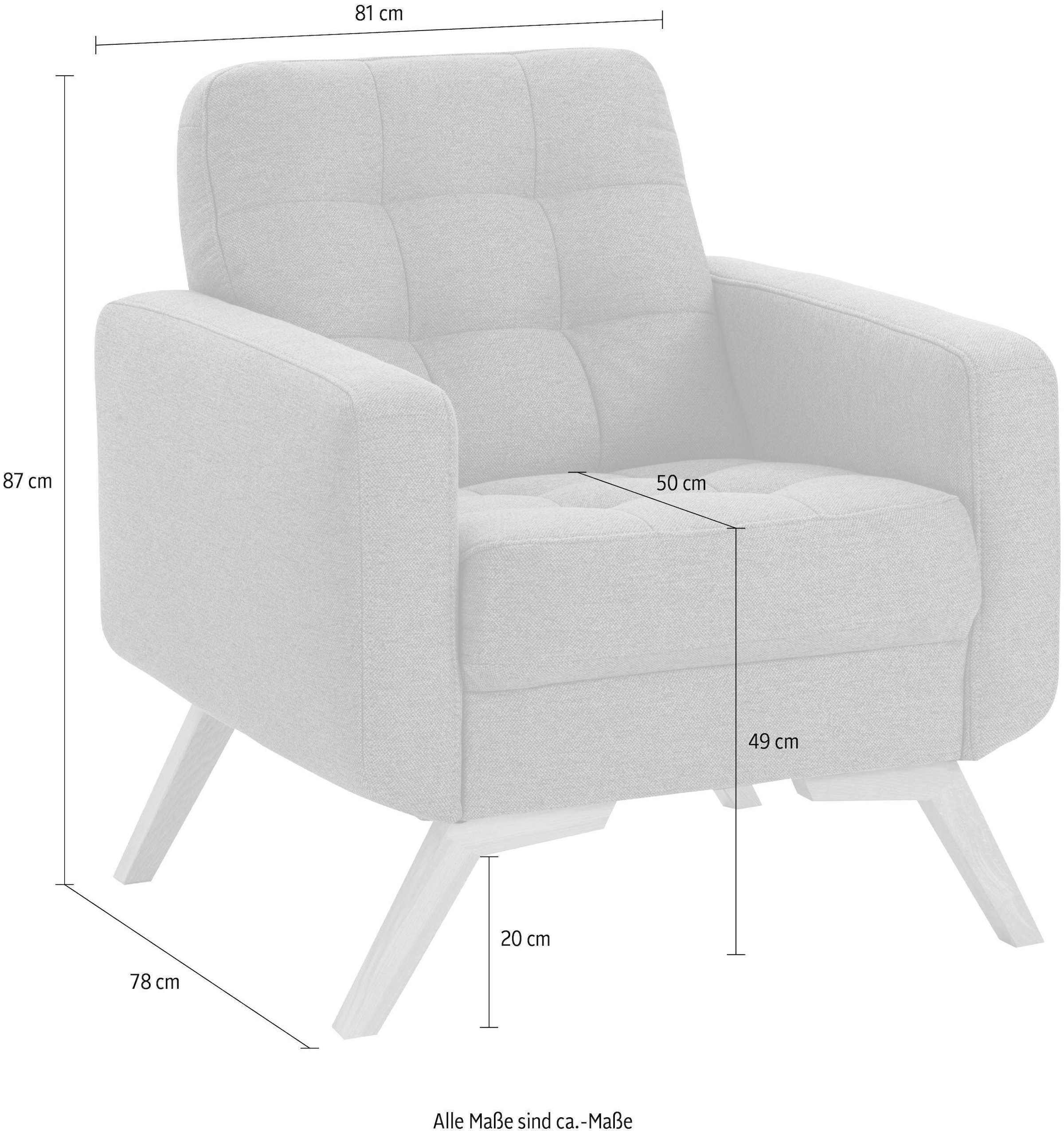 exxpo - sofa fashion Sessel »Fiord, Loungesessel«, aktuelles Design, tolle Detailverarbeitung im Sitz und Rücken