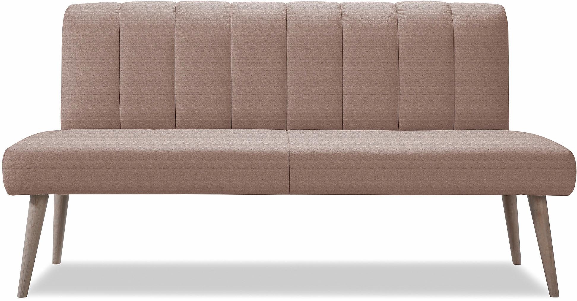 exxpo - sofa fashion Sitzbank »Costa, moderne Rückensteppung, bequem und elegant, hoher Holzfuß«, hochwertige Detailverarbeitung, Frei im Raum stellbar