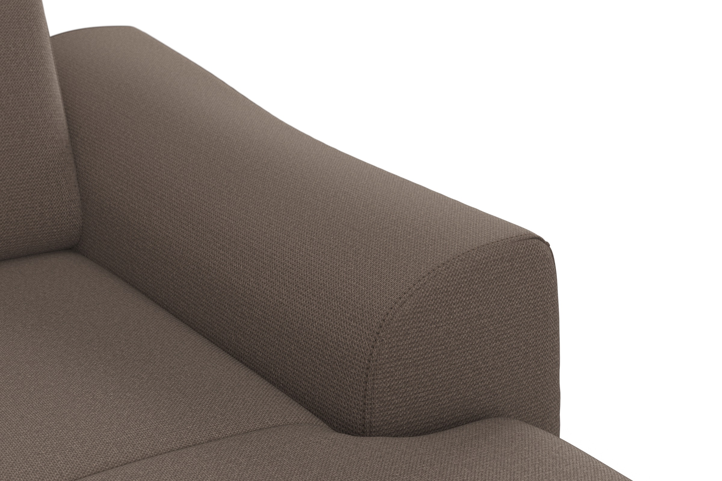 sit&more Ecksofa »Dundee L-Form«, mit Federkern und Massivholzfüßen, wahlweise mit Kopfteilverstellung