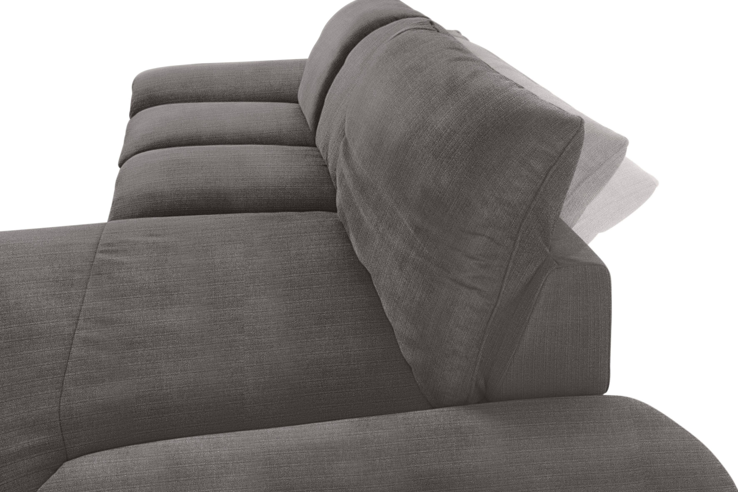 W.SCHILLIG Ecksofa »enjoy&MORE, Designsofa, elegant und bequem, L-Form«, mit Sitztiefenverstellung, Füße Chrom glänzend, Breite 310 cm