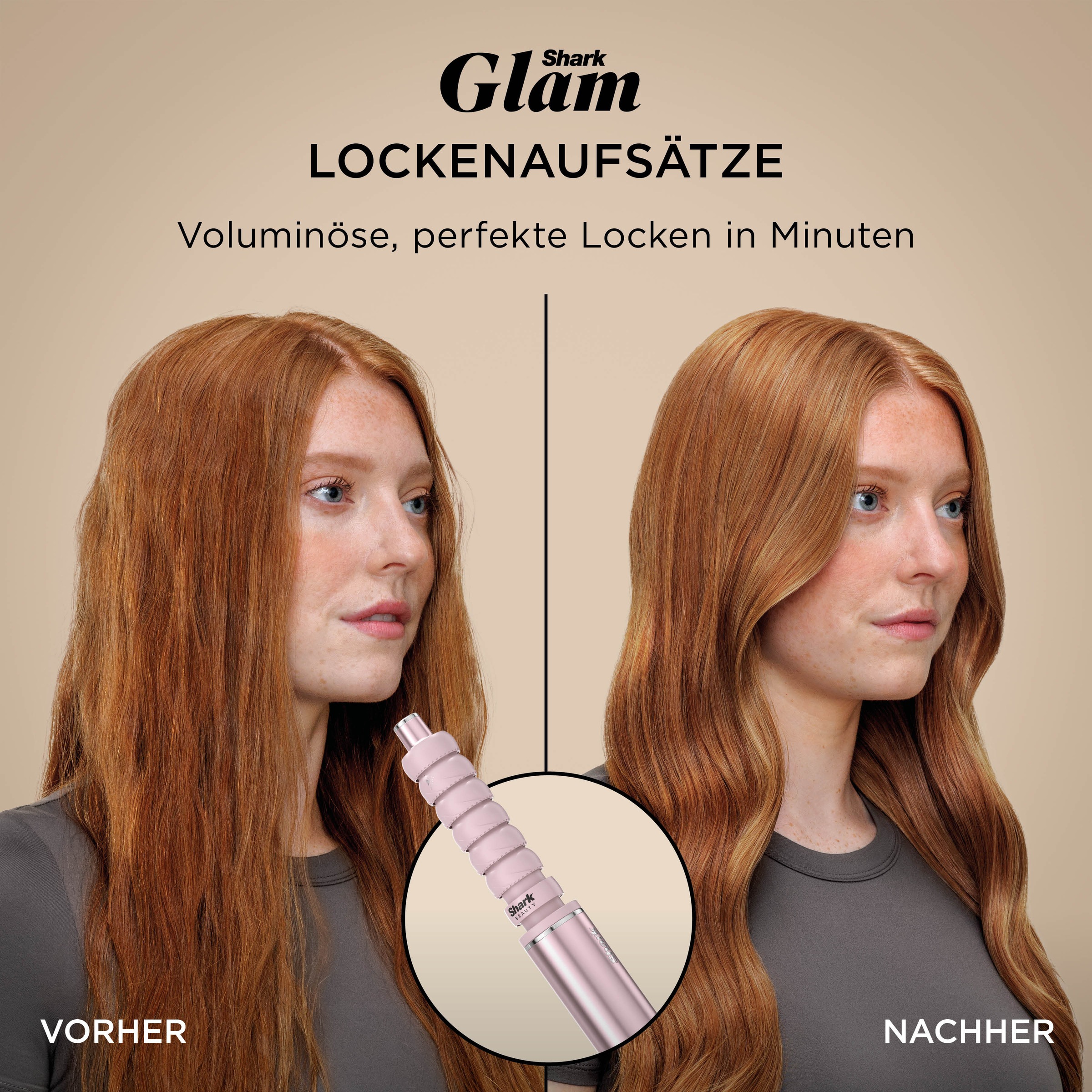 Shark Haarstyler »Glam Multistyler HD6051SEUPK für glatte Haare, Wellen und Locken« Keramik-Beschichtung hitzekontrollierte Keramik und Luftstrom ermöglichen jeden Style