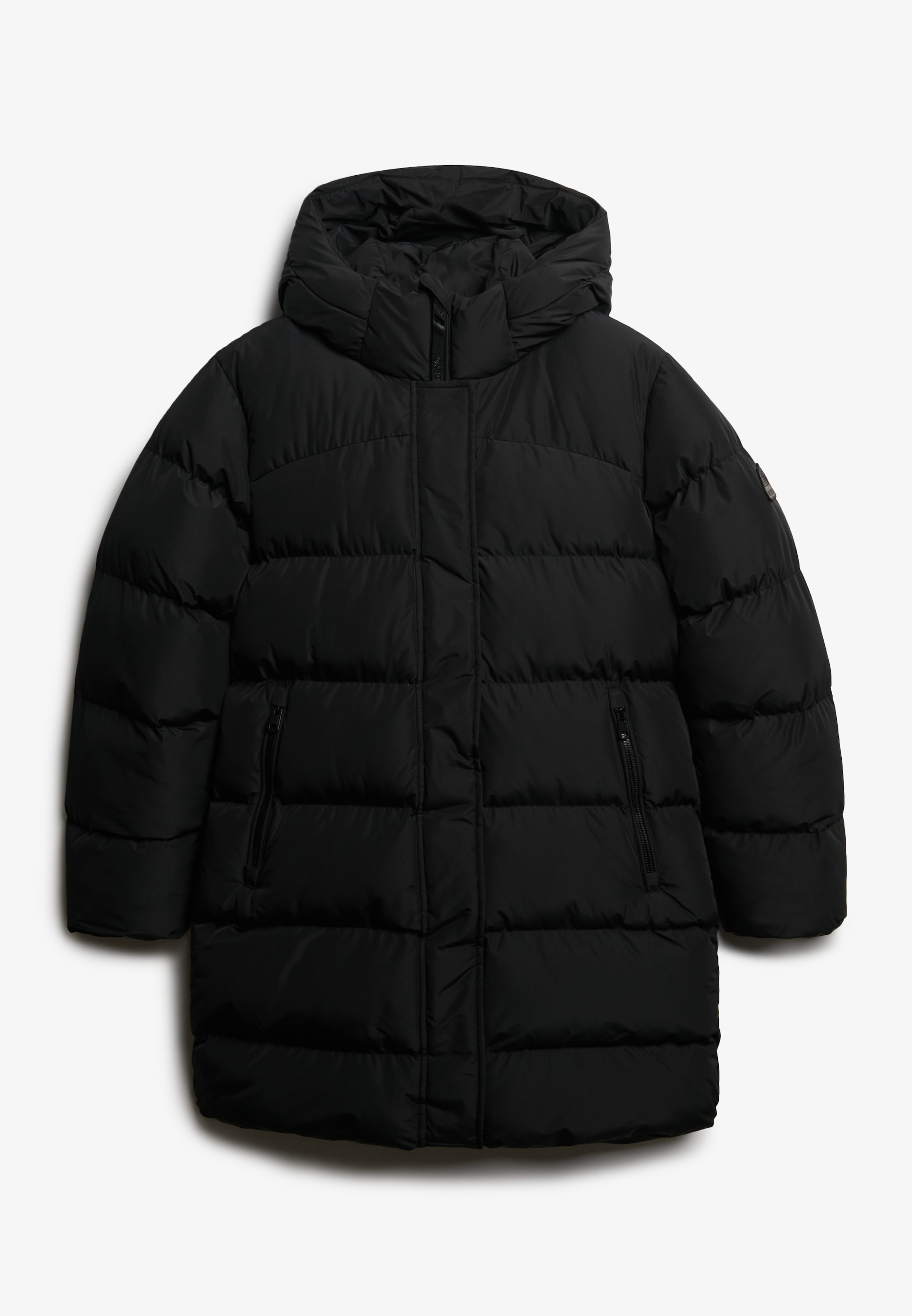 Superdry Steppjacke »HOODED SPORTS PUFFER MID JKT«, mit Kapuze