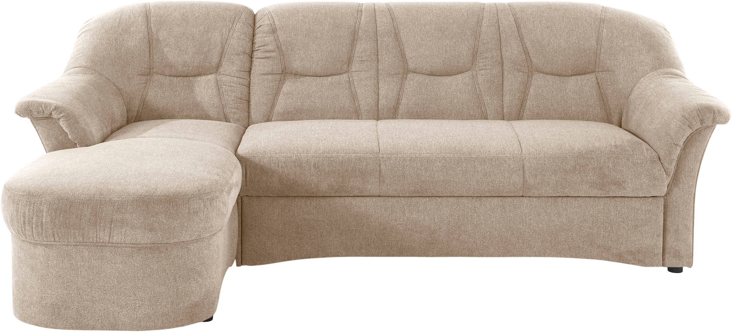 DOMO collection Ecksofa »Sarafina zeitlos und komfortabel, optional mit Federkern, L-Form«, wahlweise mit Bettfunktion