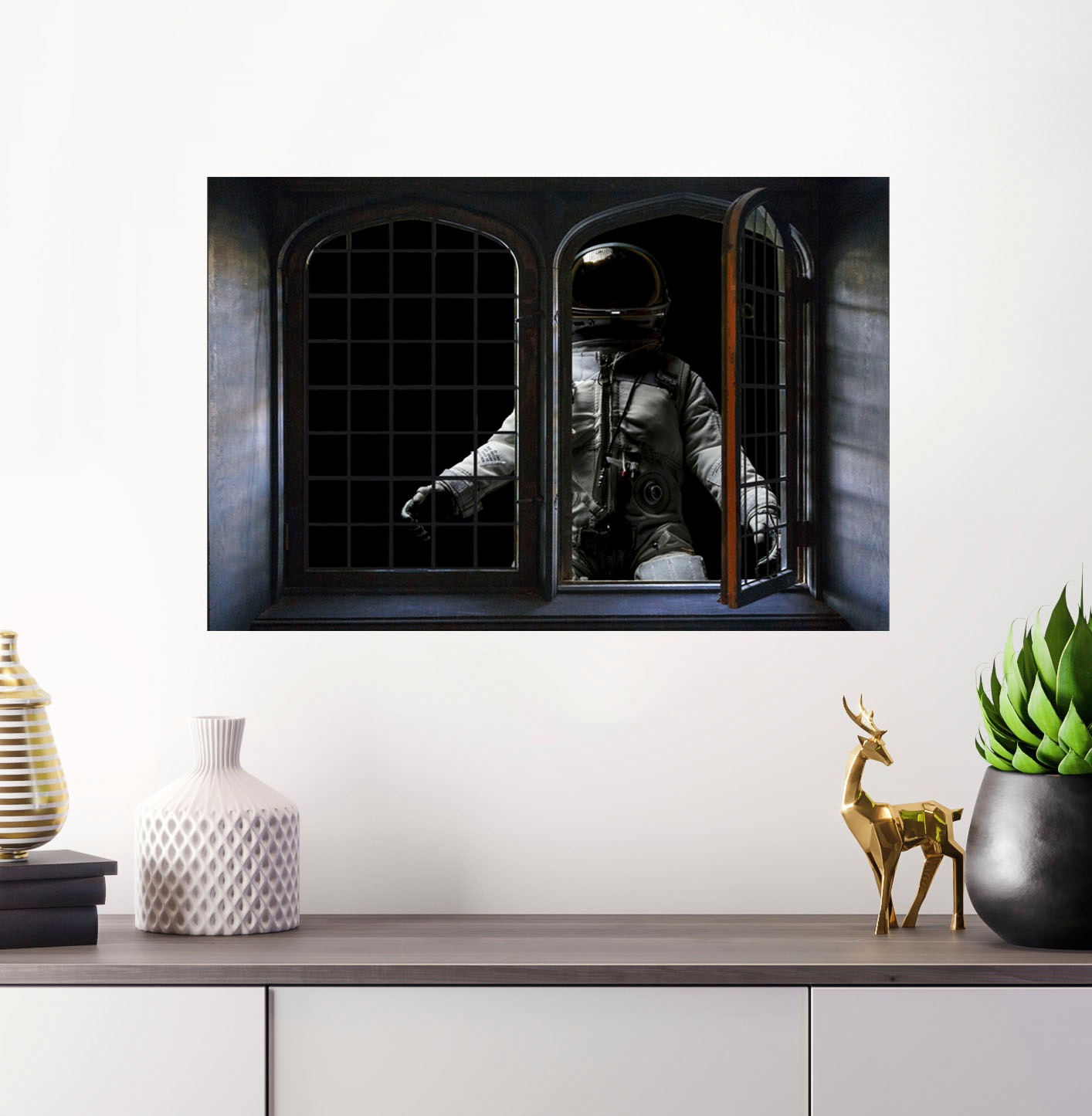 queence Wandsticker »Astronaut« Wandsticker, Wandbild, selbstklebend, 3D, F günstig online kaufen