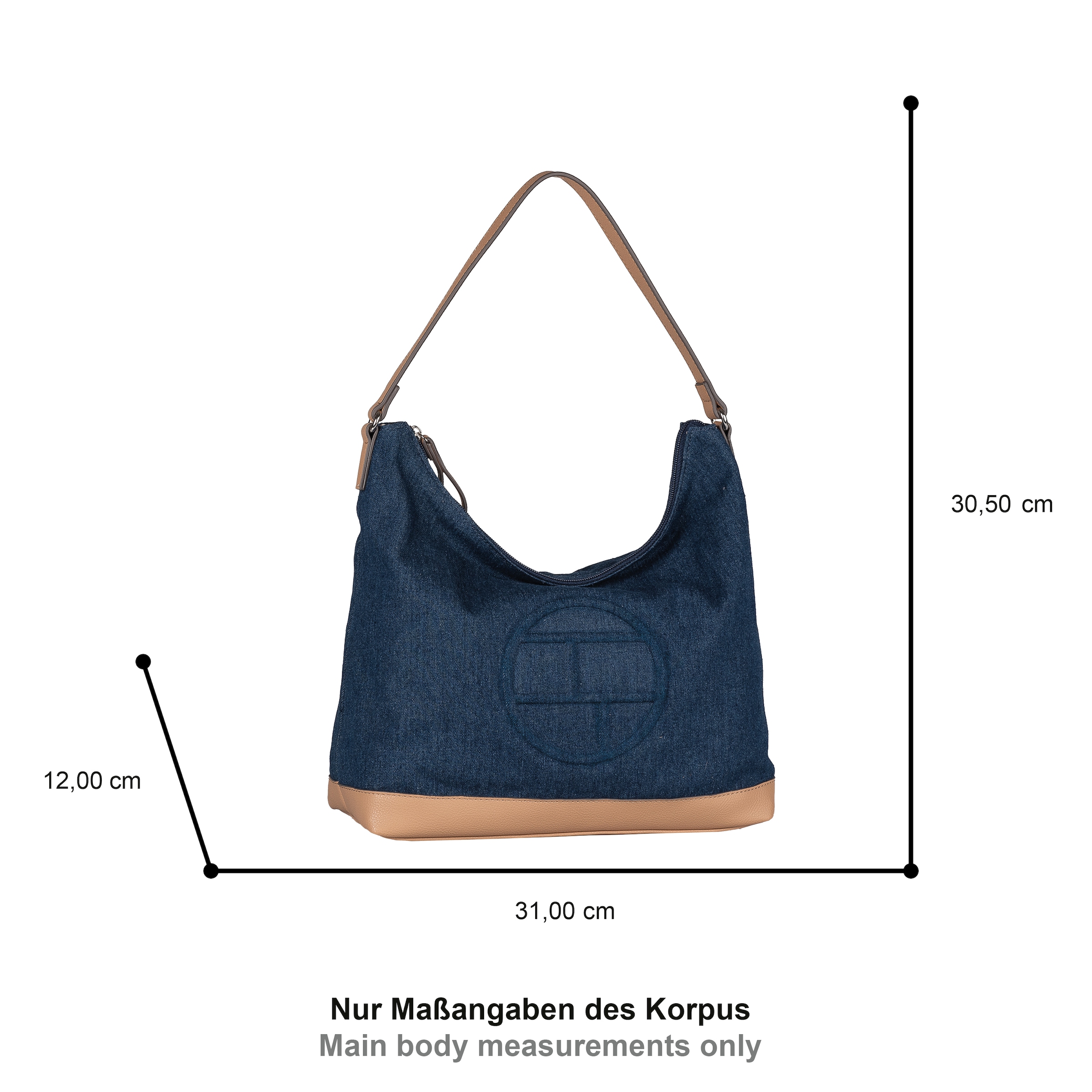 TOM TAILOR Hobo »Gilda« Damen Tragetasche, Schultertasche mit großem Tom-Tailor-Logo