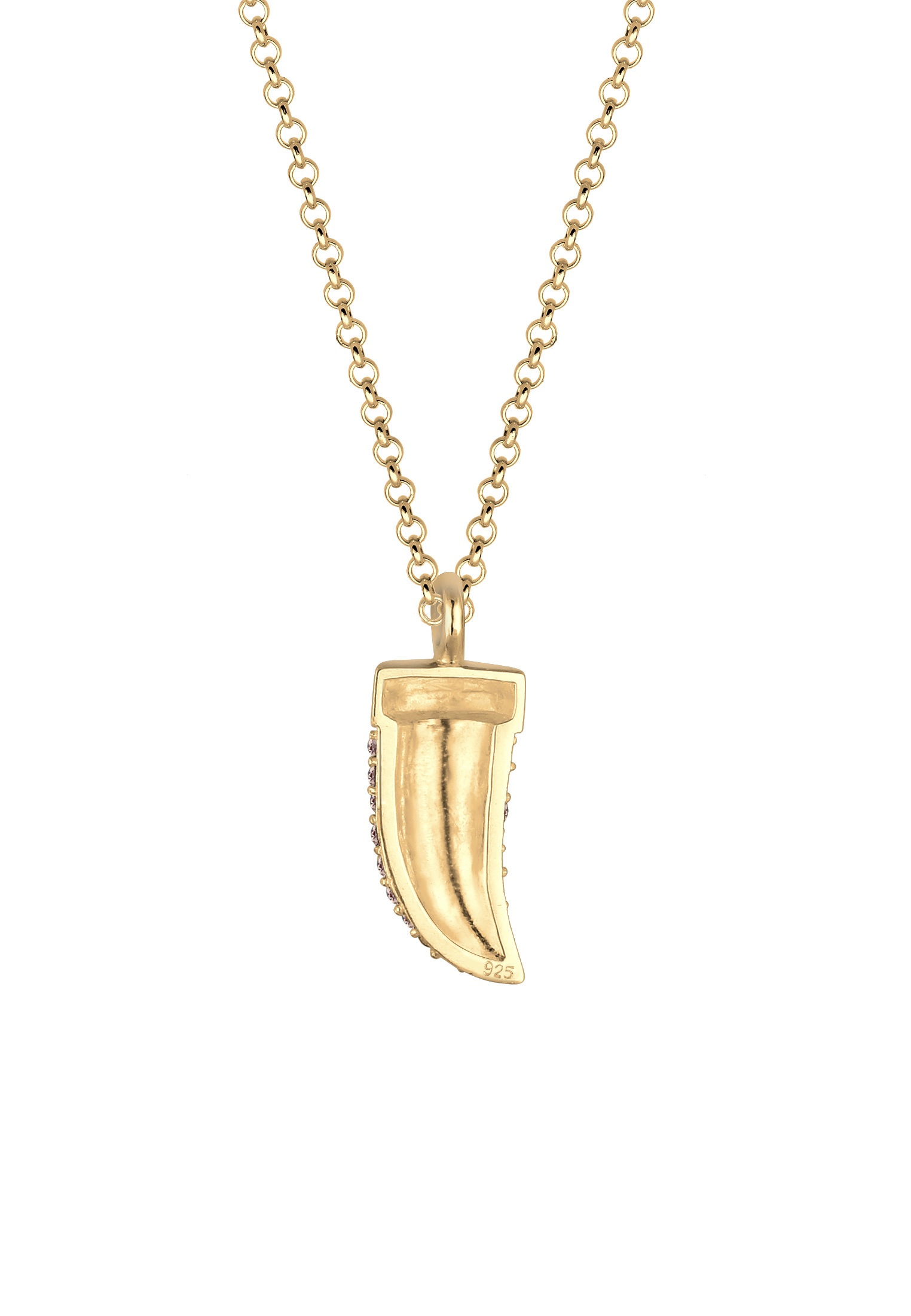 Elli Collierkettchen »Zahn Horn Kristalle Trend 925er Silber«