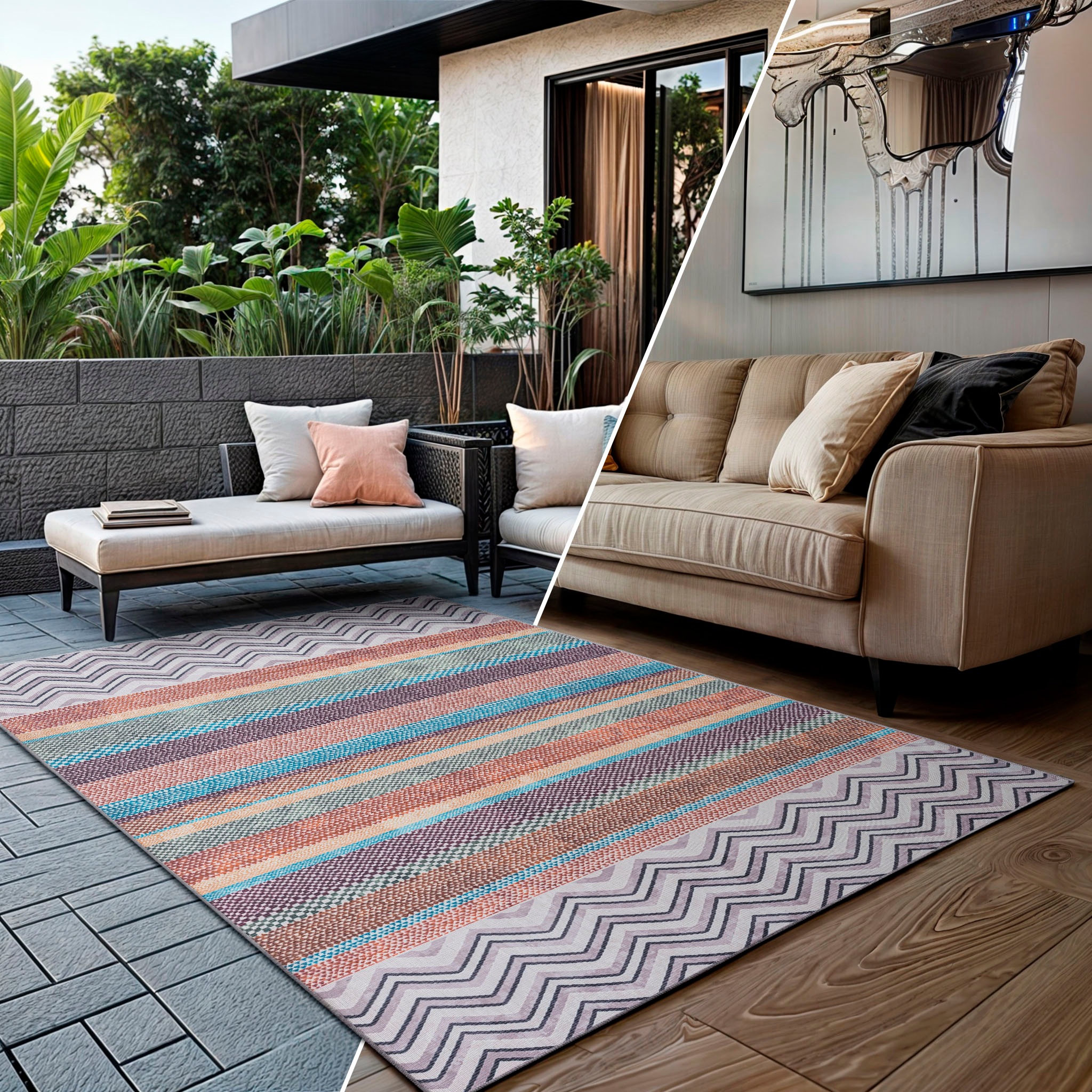 OTTO home Teppich »Rheya, LAGERRÄUMUNG!« rechteckig 8 mm Höhe Flachgewebe, günstig online kaufen