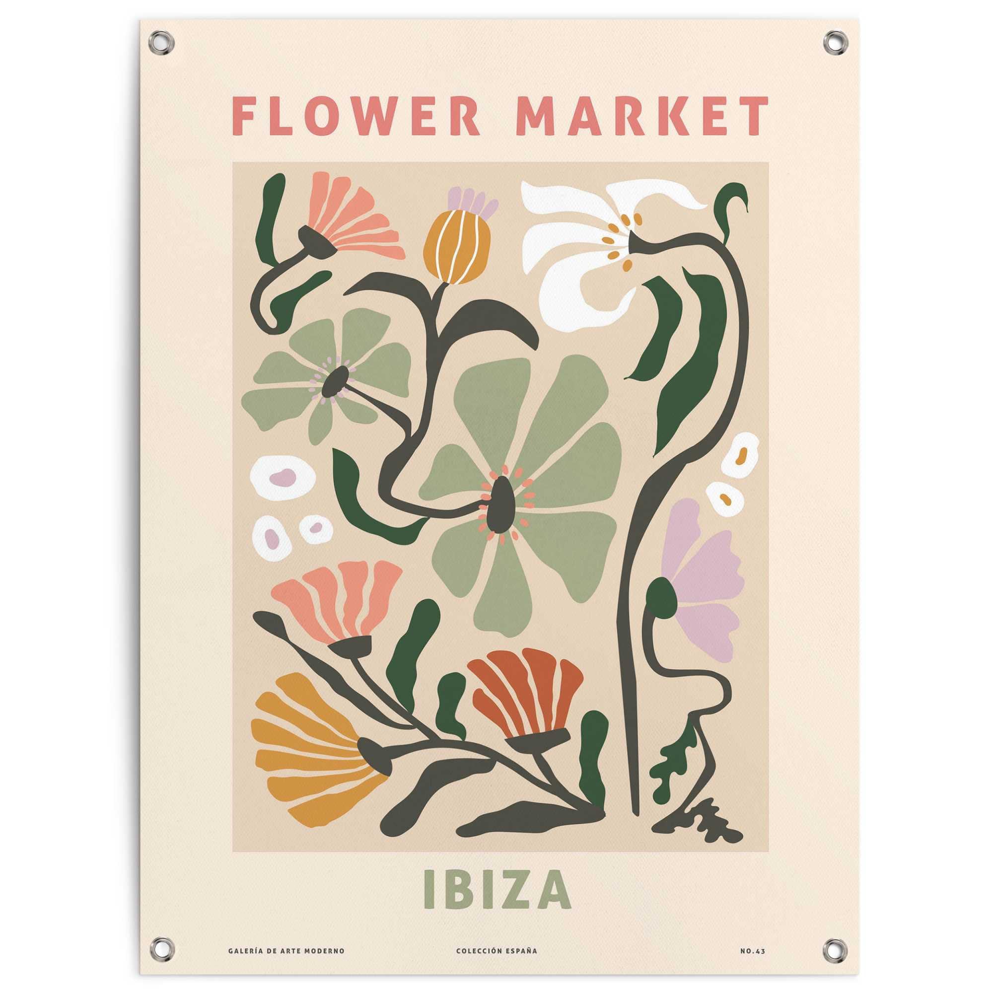 Poster »Flower Market«, Outdoor für Garten oder Balkon
