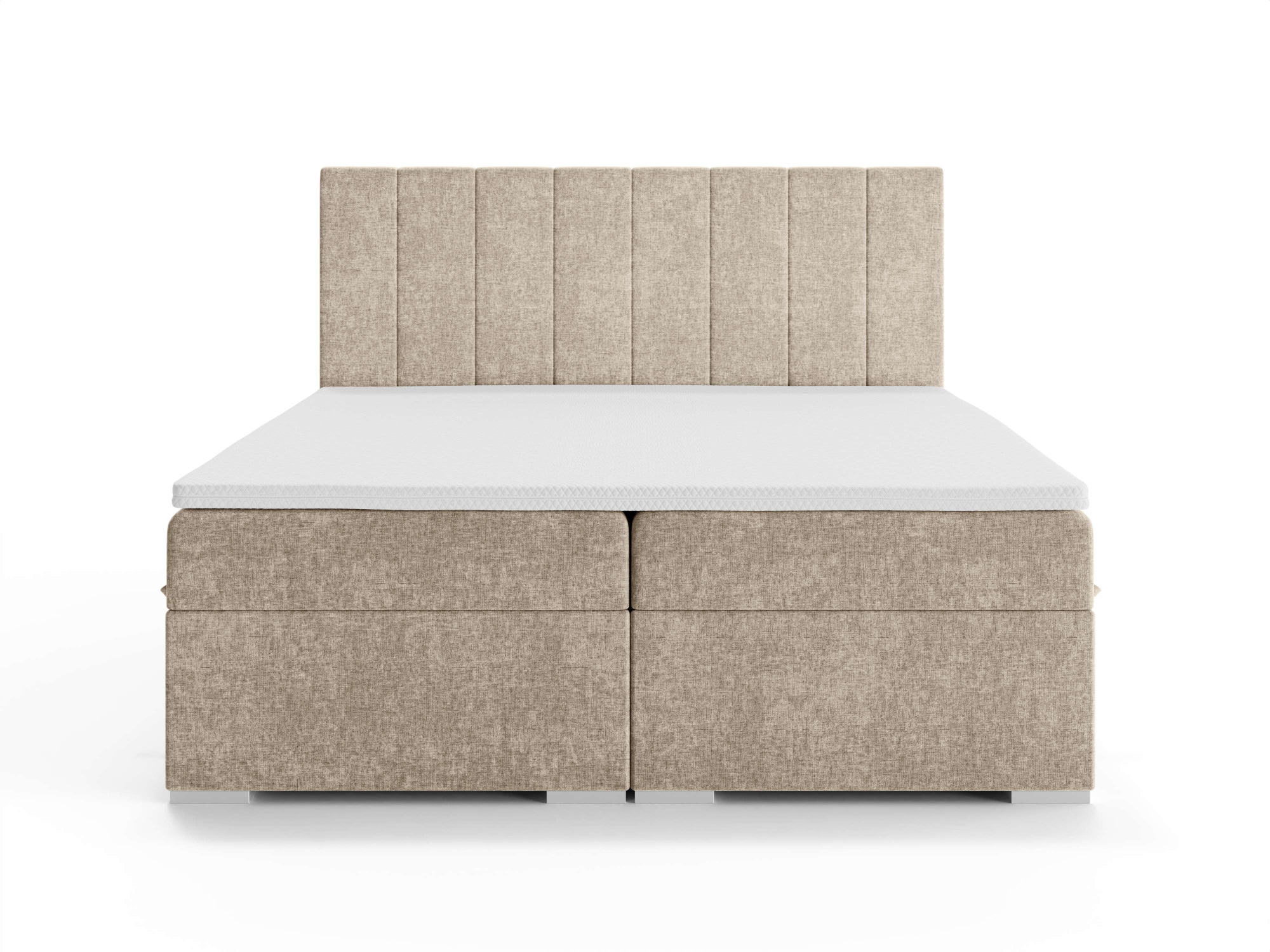 Places of Style Polsterbett »Ginoro mit Matratze und Topper, in 3 Breiten (140, 160 und 180 cm)«, Boxspringbett mit Kopfteil, Bettkasten, Matratze (BFK/TFK) und Topper