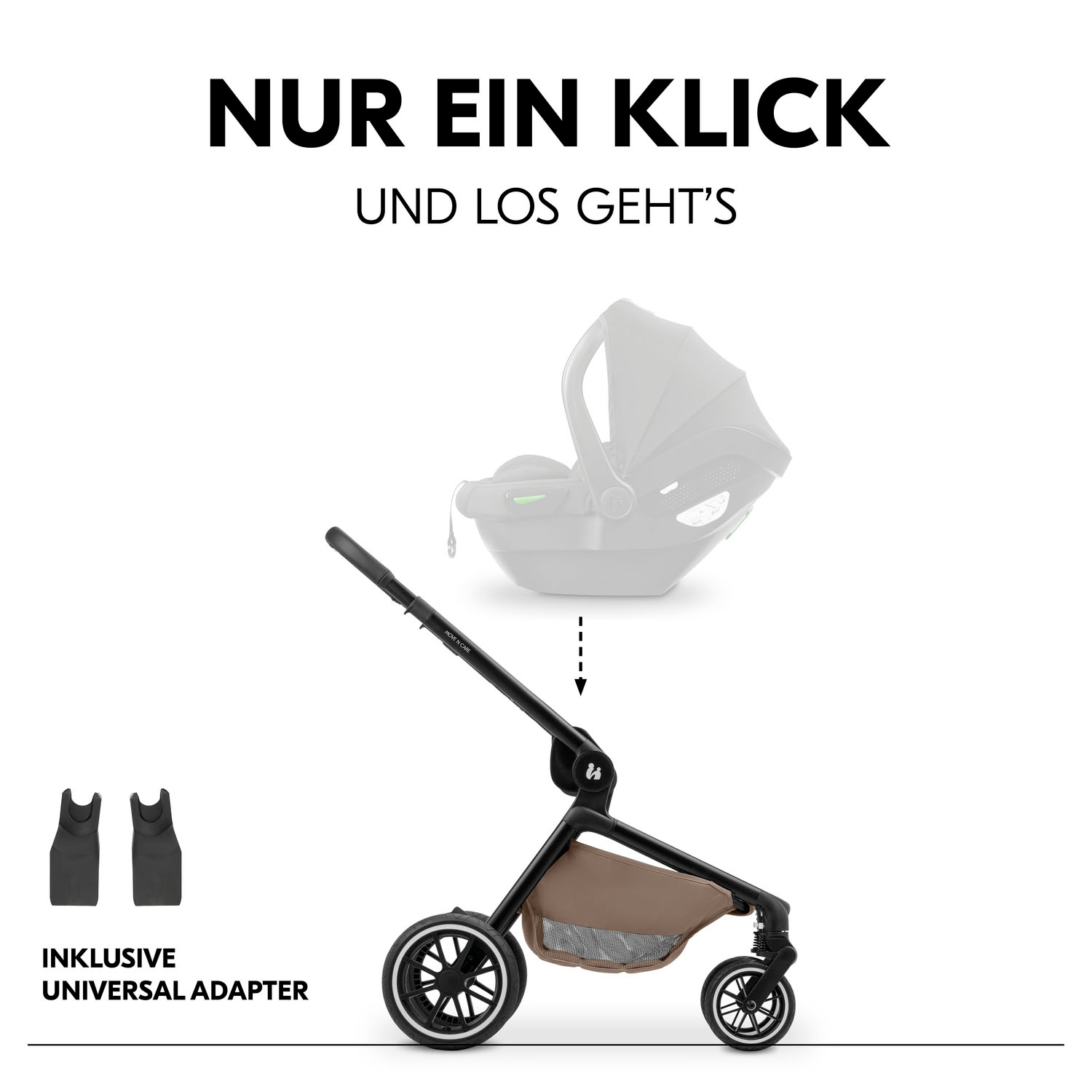 Hauck Kombi-Kinderwagen »Move N Care Set«, 22 kg, belastbar bis 22 kg