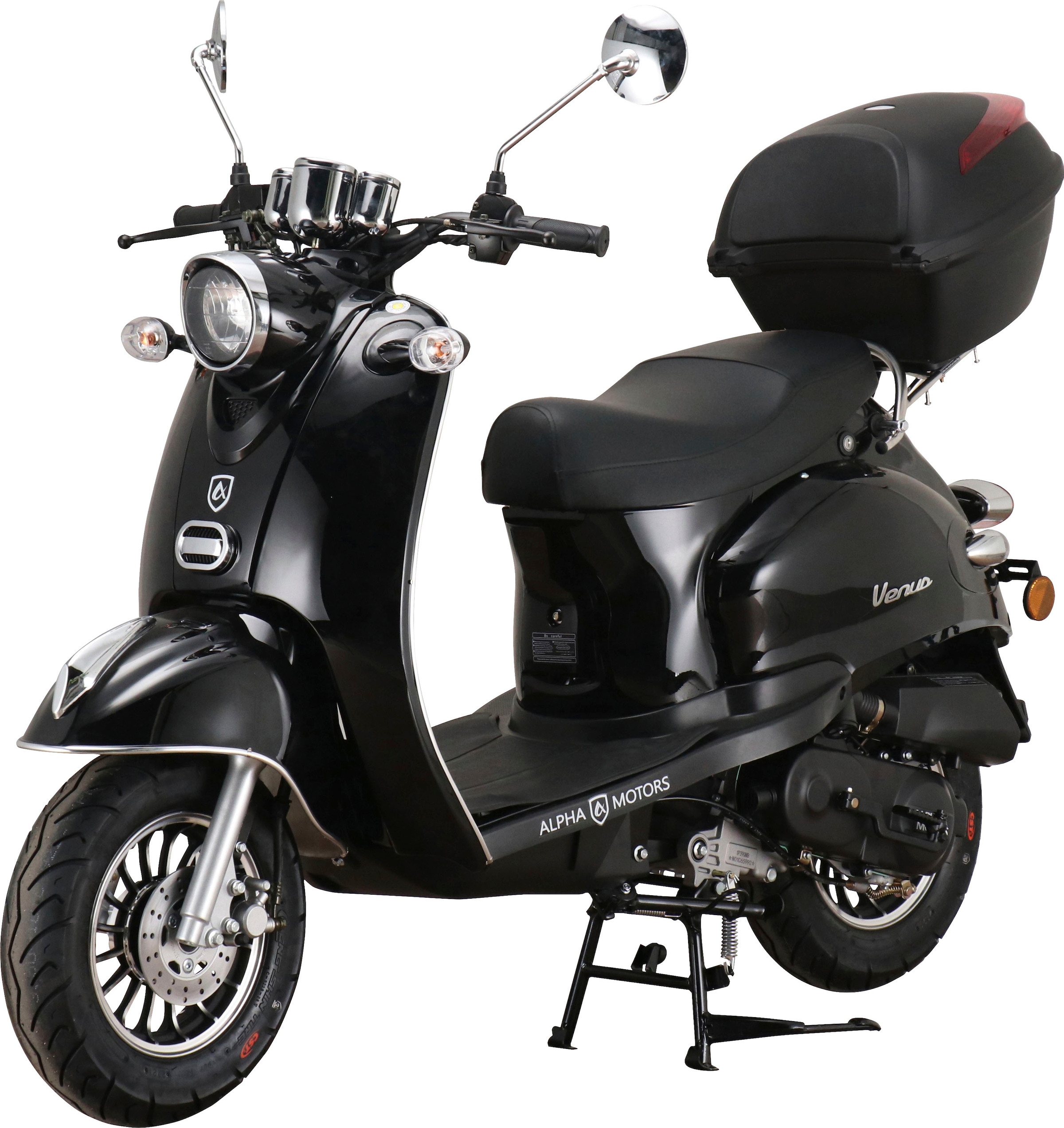 Alpha Motors Motorroller »Venus«, 50 cm³, 25 km/h, Euro 5, 2,72 PS, (mit Topcase), im Retro-Look
