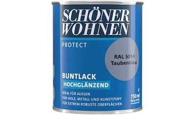 SCHÖNER WOHNEN-Kollektion Lack »Protect Buntlack«, (1), 750 ml, taubenblau RAL 5014,... kaufen