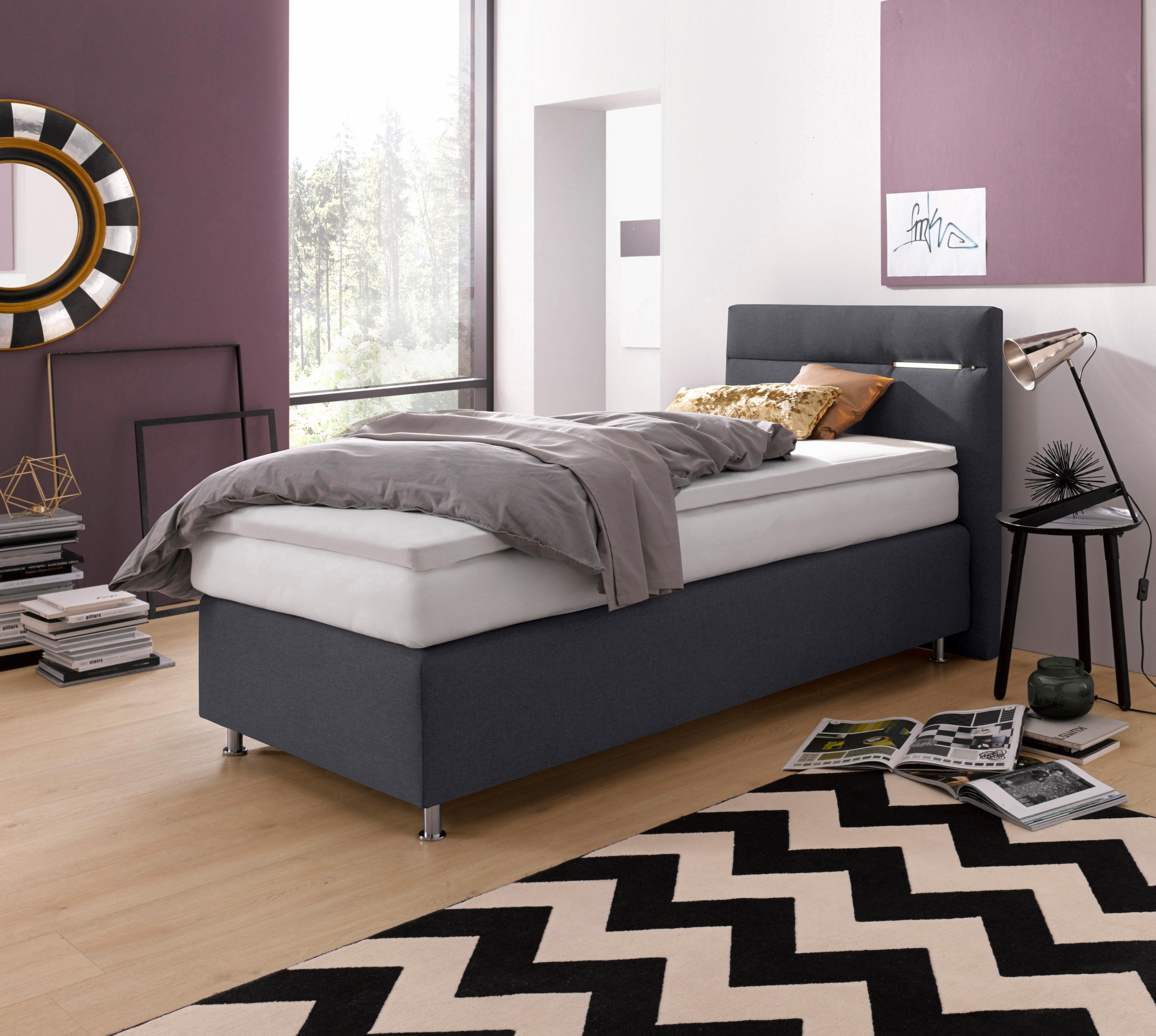 Westfalia Schlafkomfort Boxspringbett, wahlweise mit LED-Beleuchtung