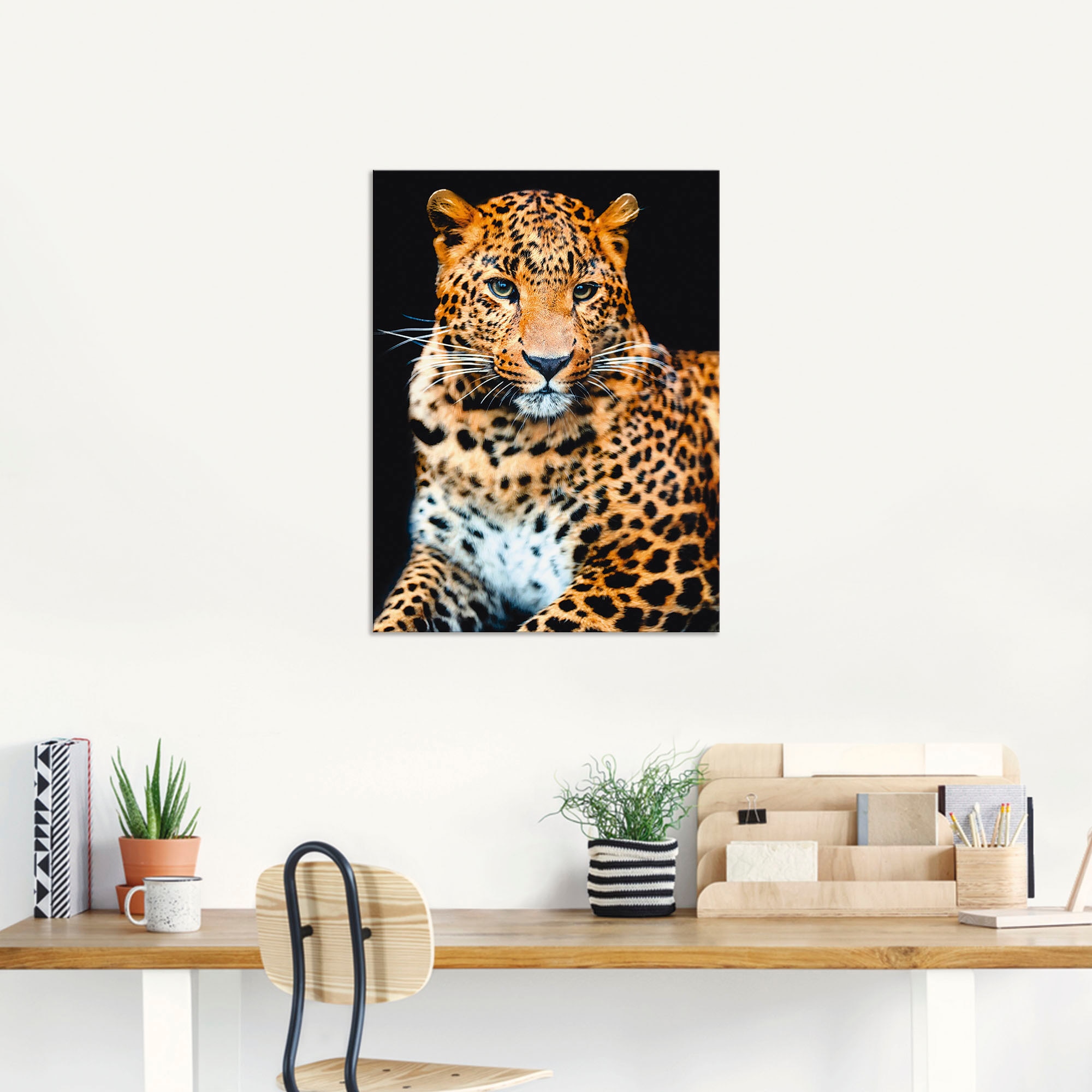 Artland Wandbild »Wütender wilder Leopard«, Wildtiere, (1 St.), als Alubild günstig online kaufen