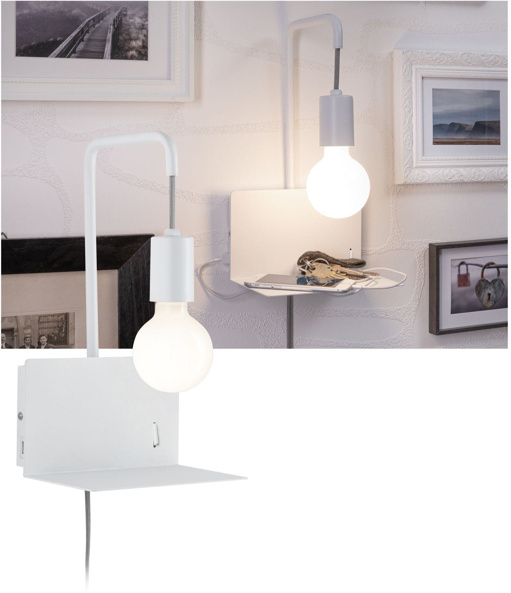 Paulmann LED Wandleuchte »Calvani«, 1 flammig, Leuchtmittel E27   ohne Leuc günstig online kaufen