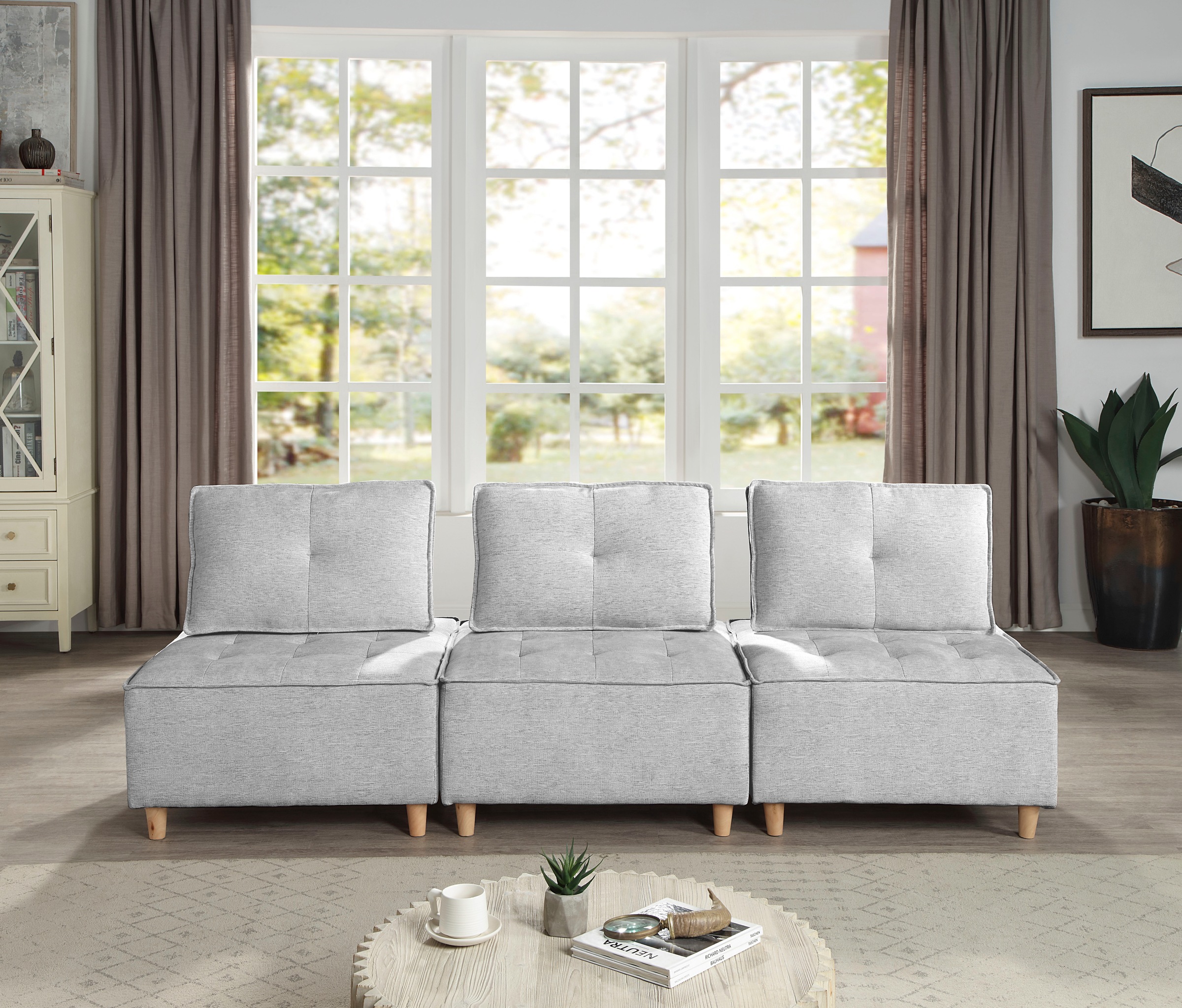 RAUM.ID Sessel »Flexid«, (1 St.), modular erweiterbar zum Sofa, inkl. Rückenkissen, Chenille-Bezug