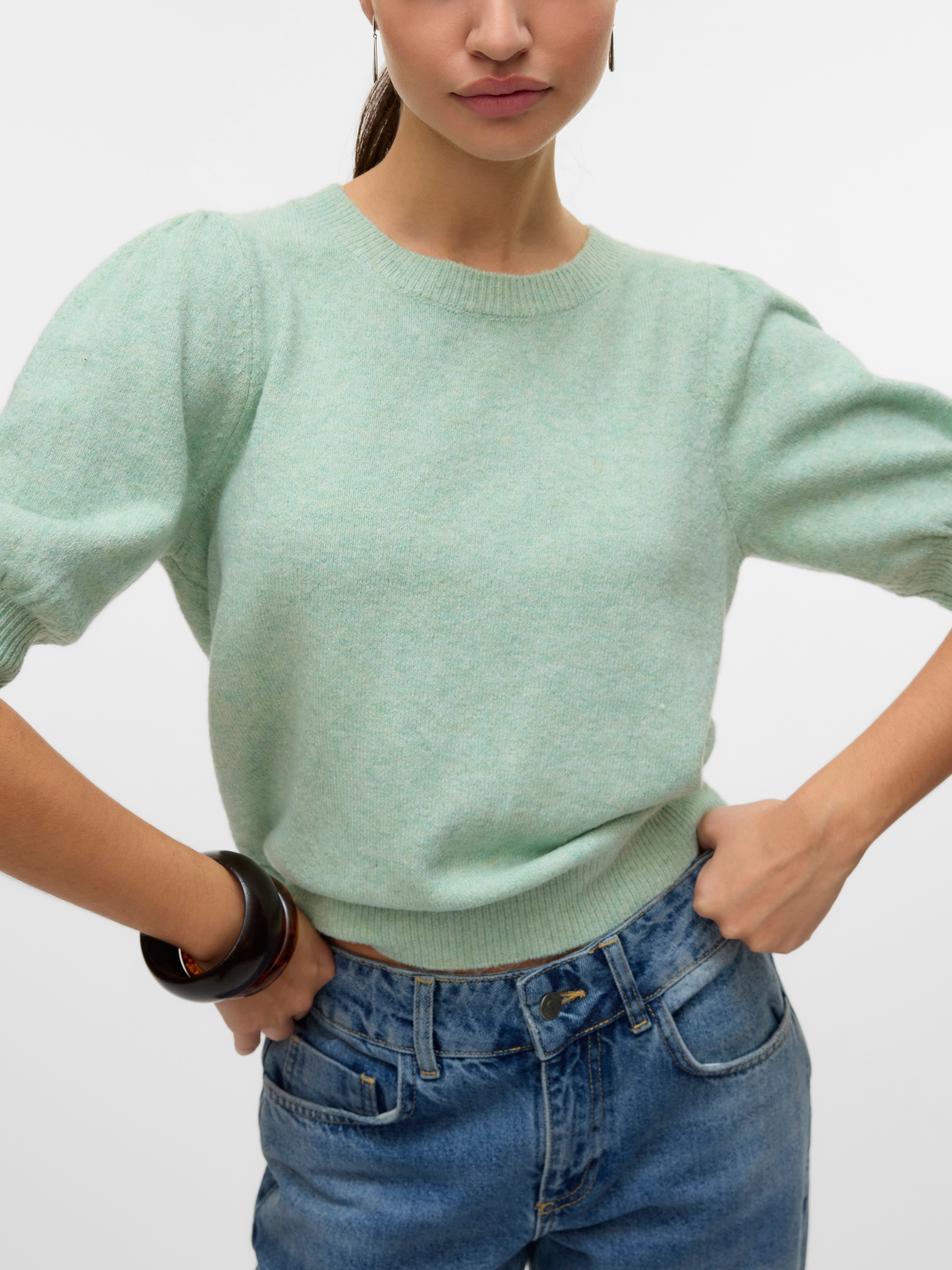 Vero Moda Kurzarmpullover »VMDOFFY 2/4 O-NECK PULLOVER GA NOOS«