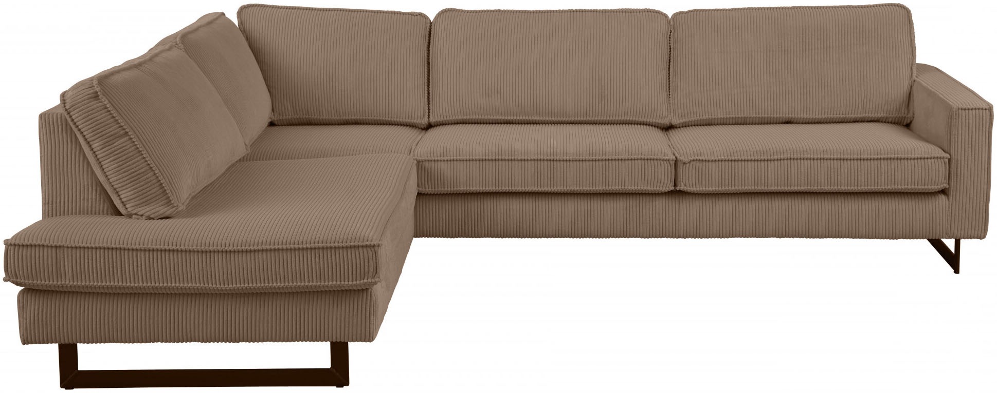 Home affaire Ecksofa »Pinto, 290 cm, Cord, Chenille, Lederoptik, Ottomane l günstig online kaufen