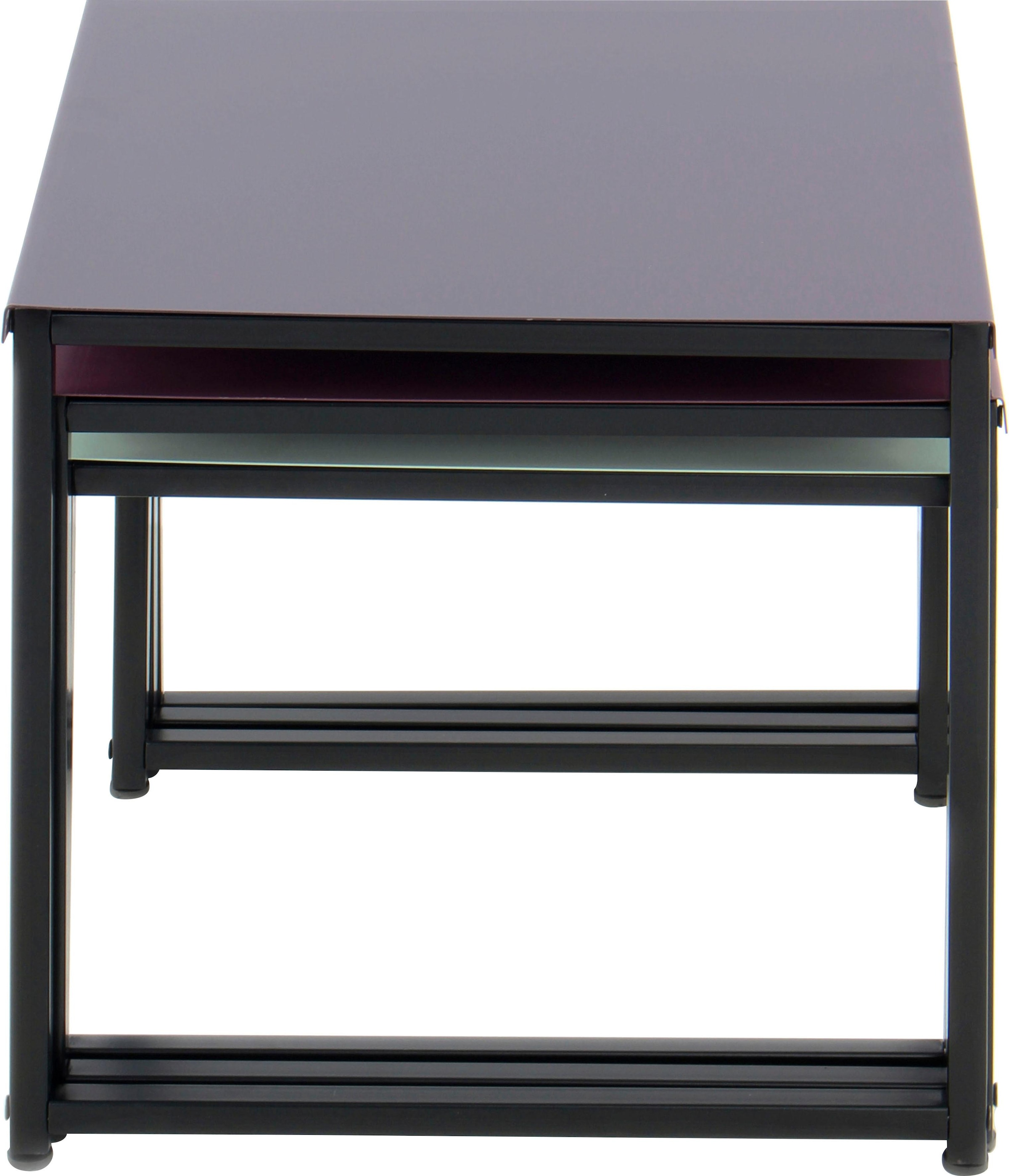 Kayoom Beistelltisch »South 110 3er-Set, Tisch-Set in modernem Design«, (Set, 3 St.), Platzsparende Beistelltische in bunten Farben, leicht zu reinigen
