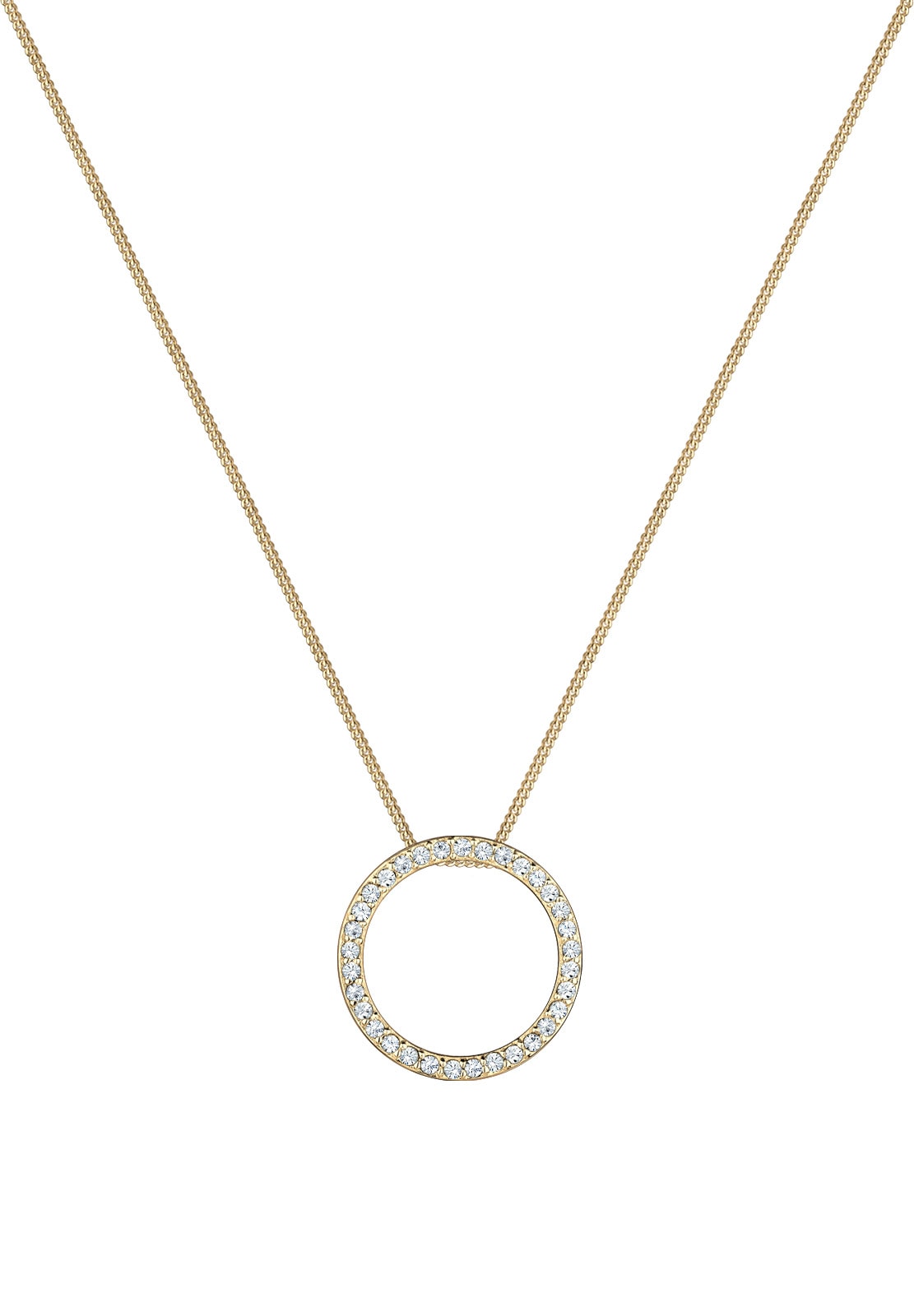 Elli Collierkettchen »Kreis 925 Silber^, mit Kristallen von Swarovski®«