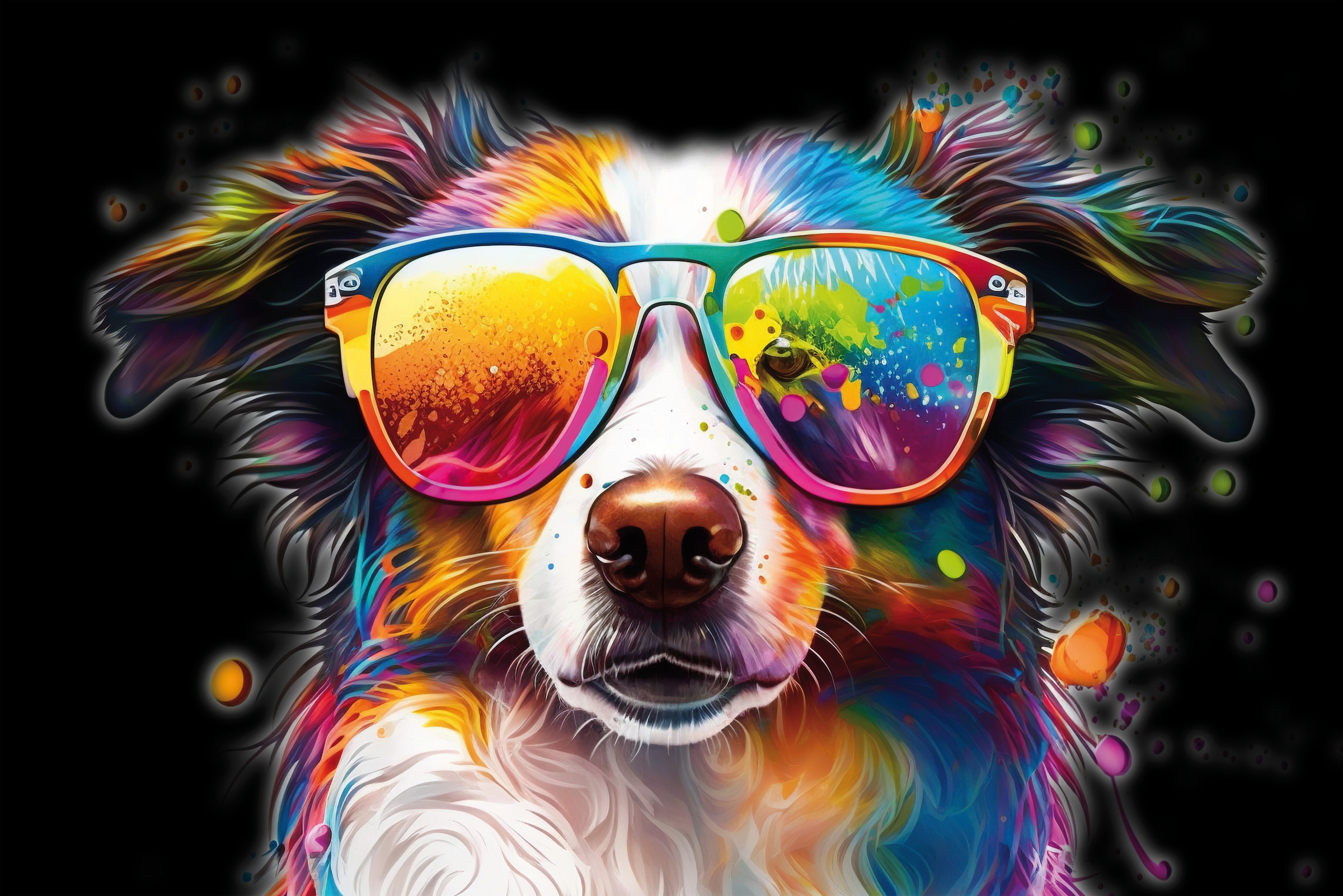 Bönninghoff Leinwandbild, Hund-Hunde-Hundebilder-Pop Art-Tiere-Humor, (1 St.)