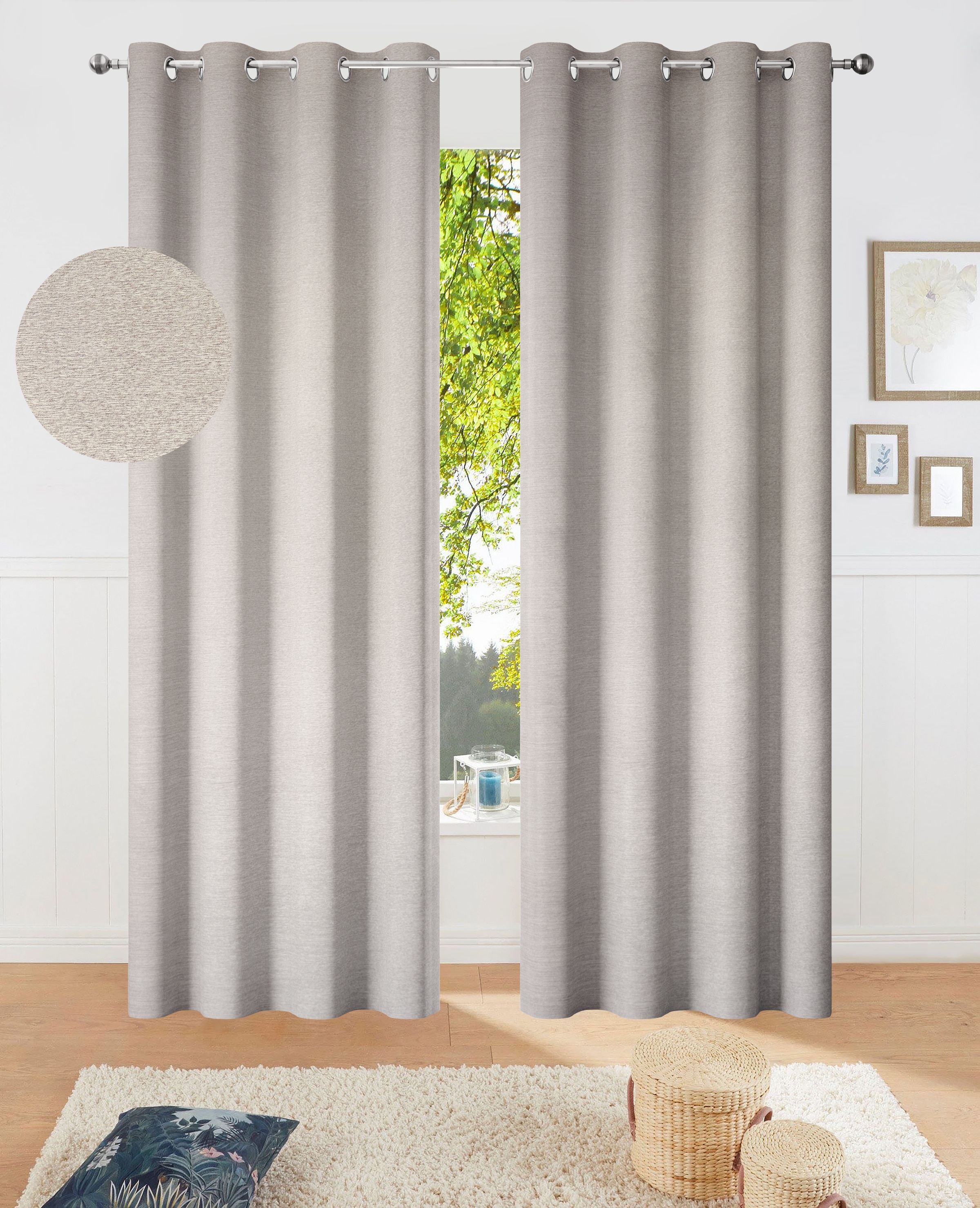 my home Verdunkelungsvorhang »Fleuriss«, (1 St.), Wohnzimmer, Schlafzimmer, günstig online kaufen