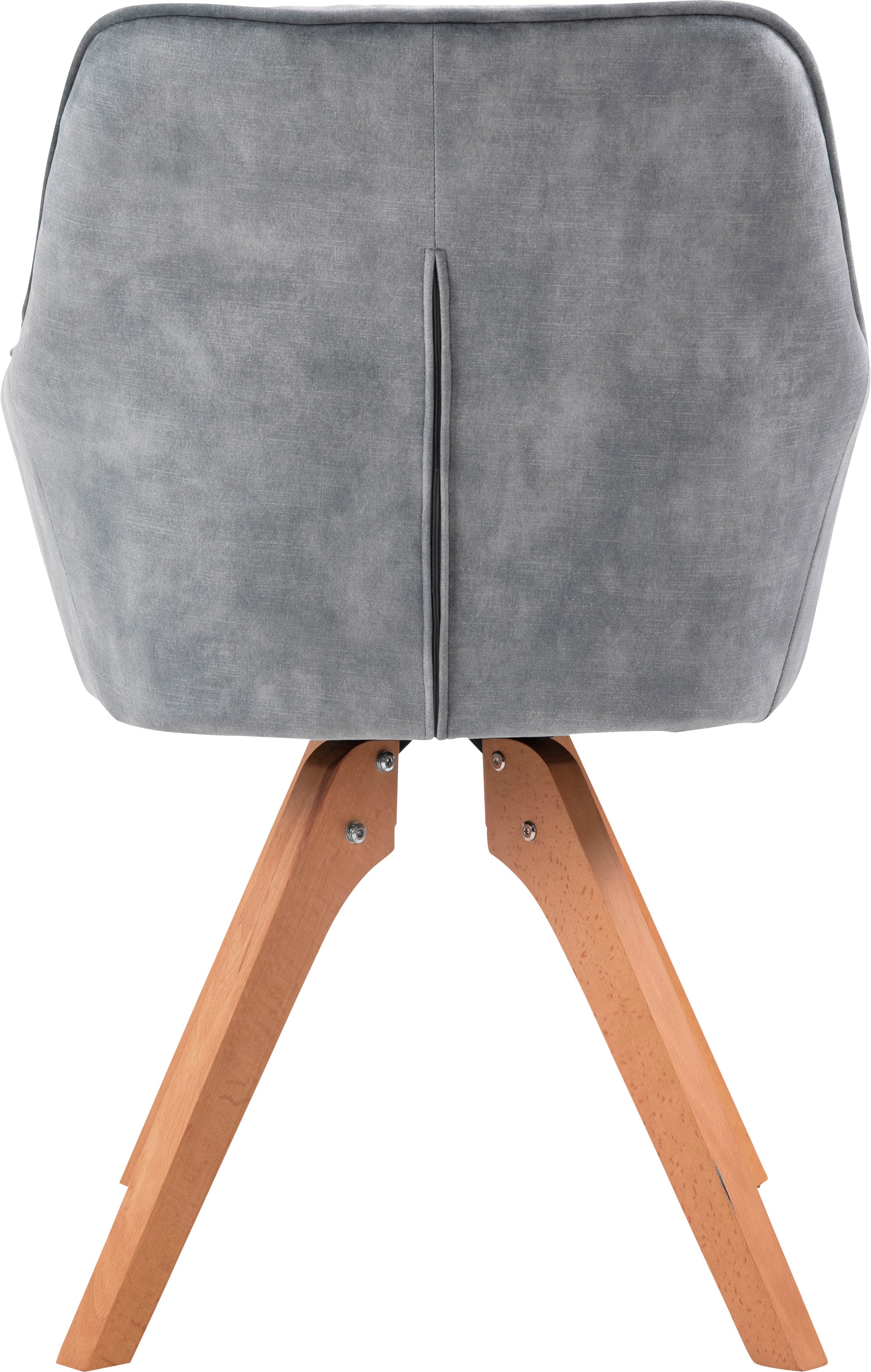 SalesFever Armlehnstuhl »Växjö - Esszimmerstuhl Komfort und Stil«, 1 St., Samtvelours-Polyester, Sitzkomfort neu definiert: 180° Drehplatte inklusive!
