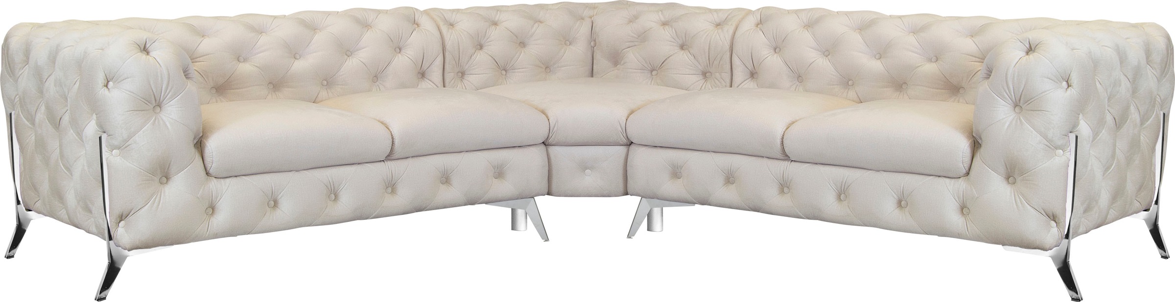 Home affaire Chesterfield-Sofa »Amaury L-Form« Chesterfield-Optik, Breite/T günstig online kaufen