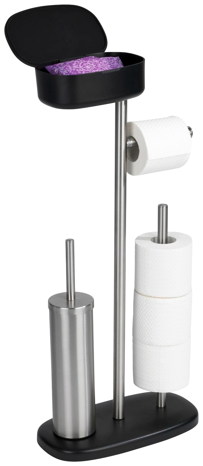 und online bestellen »Rivazza«, WC-Garnitur aus Box Edelstahl-Kunststoff, 1 St., integrierter Toilettenpapierhalter WENKO