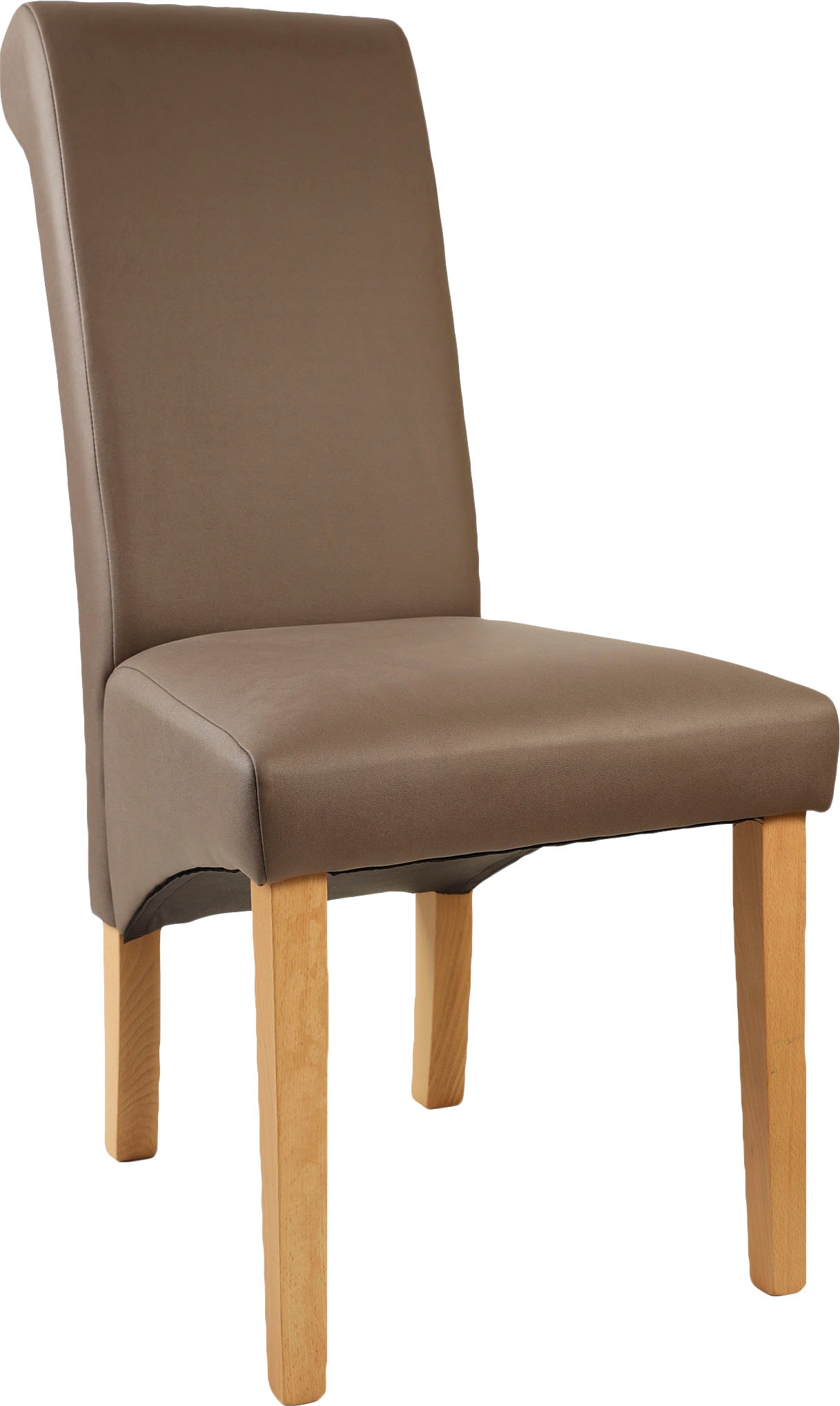 Home affaire 4-Fußstuhl »Rito«, (Set), 2 St., Microfaser, Gestell Buche nat günstig online kaufen