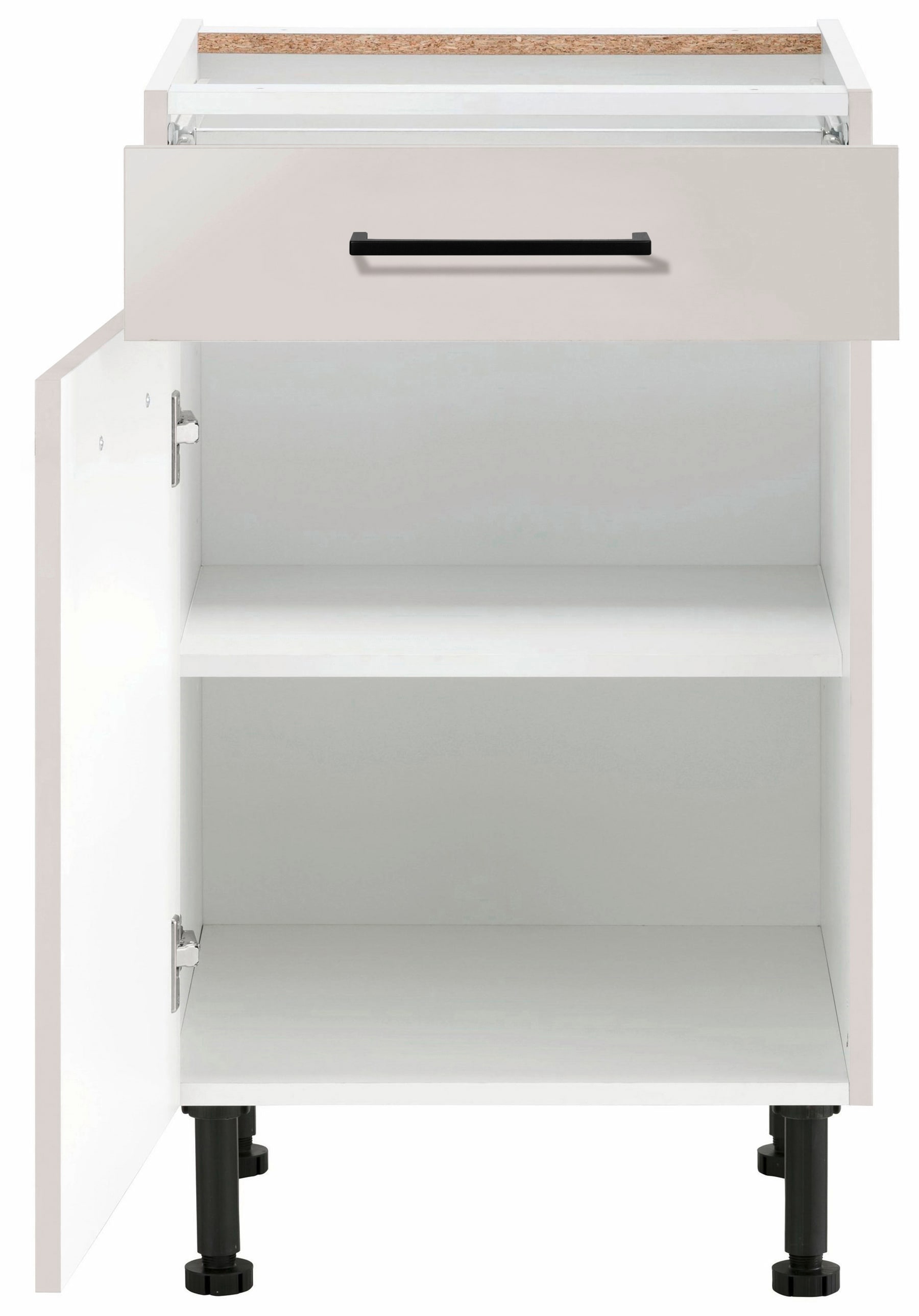 wiho Küchen Unterschrank »Nisos«, 50 cm breit, Soft-Close in Schubkästen, verstellbare Füße, ohne Platte