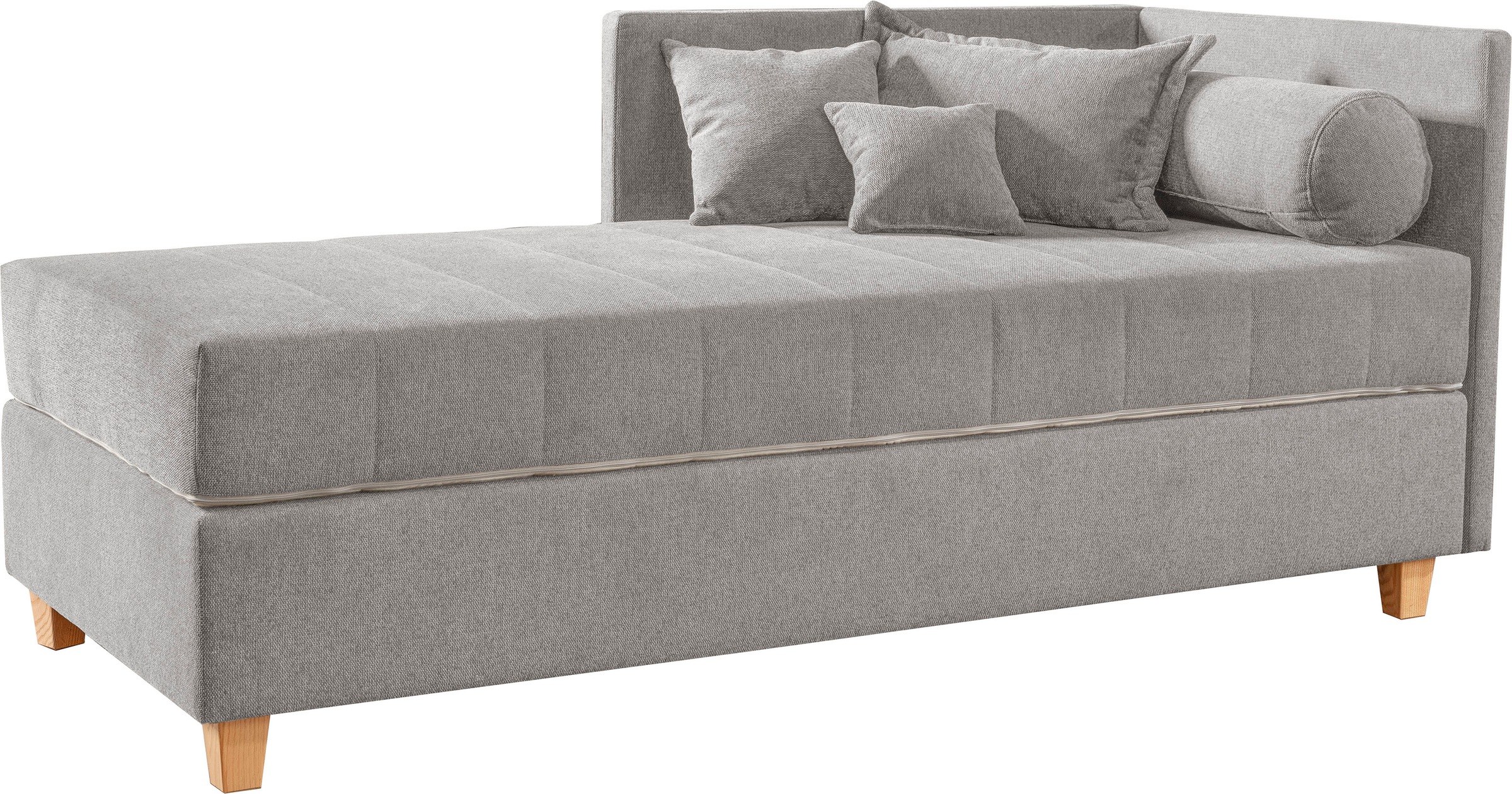 alina Schlafsofa »Kona«, 7-Zonen Taschenfederkernmatratze, Zierkissen-Set und Schlummerrollen